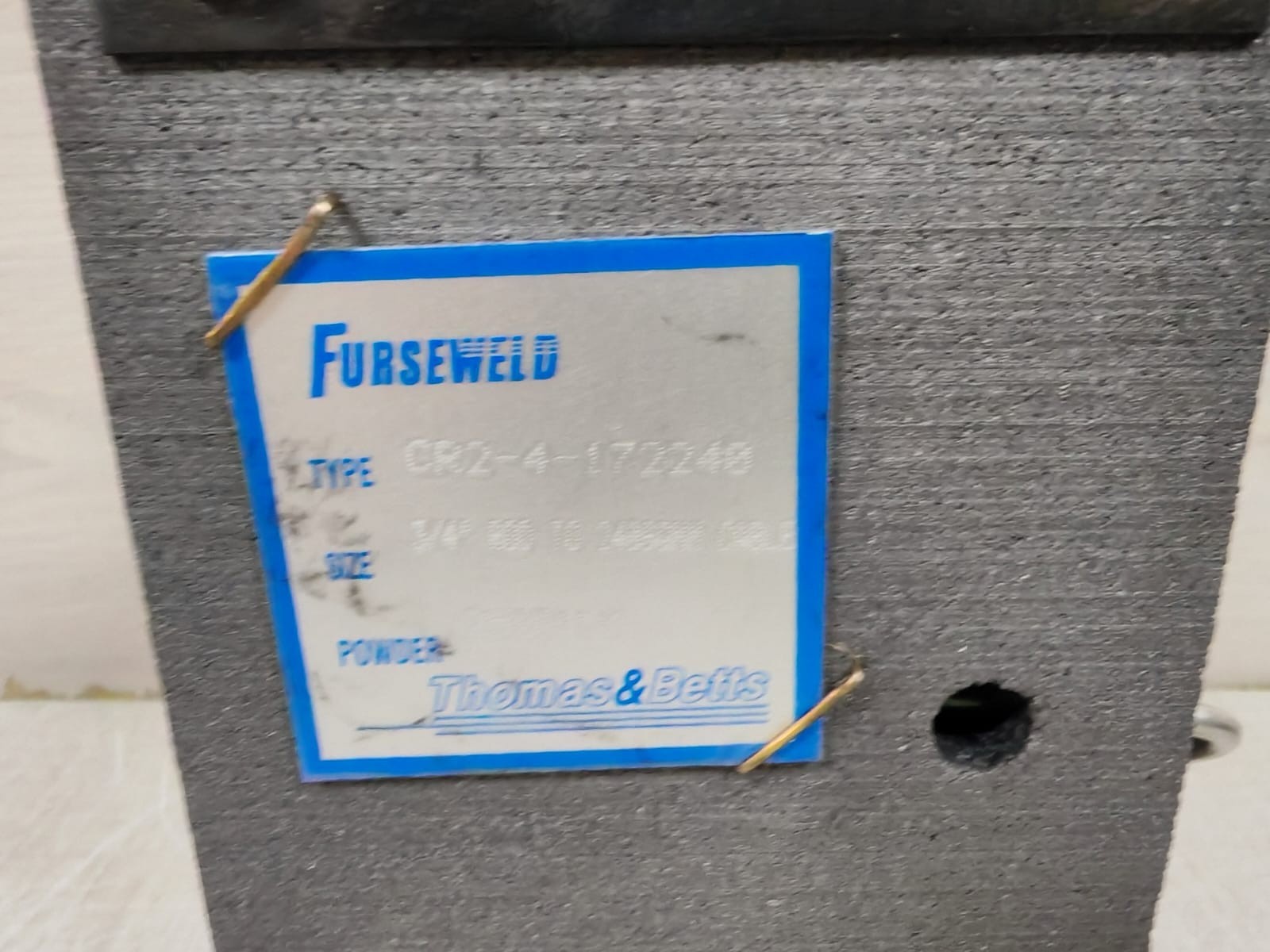 THOMAS & BETTS FURSEWELD CR2-4-172240 THOMAS & BETTS FURSEWELD CR2-4-172240 3/4" ROD -240SQMM CABLE 2