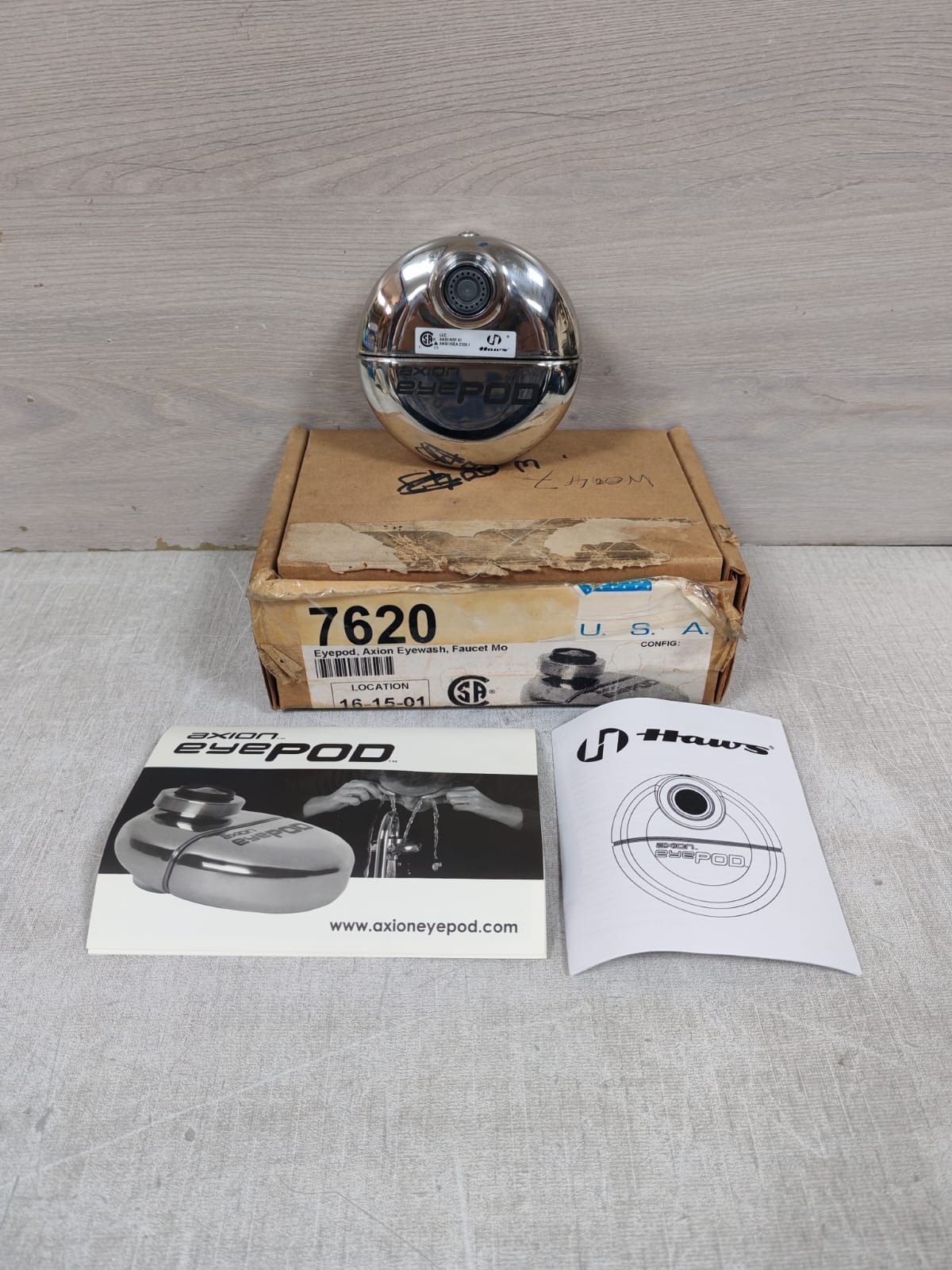 HAWS 7620 AXION EYEPOD EYEWASH FAUCET MOUNT