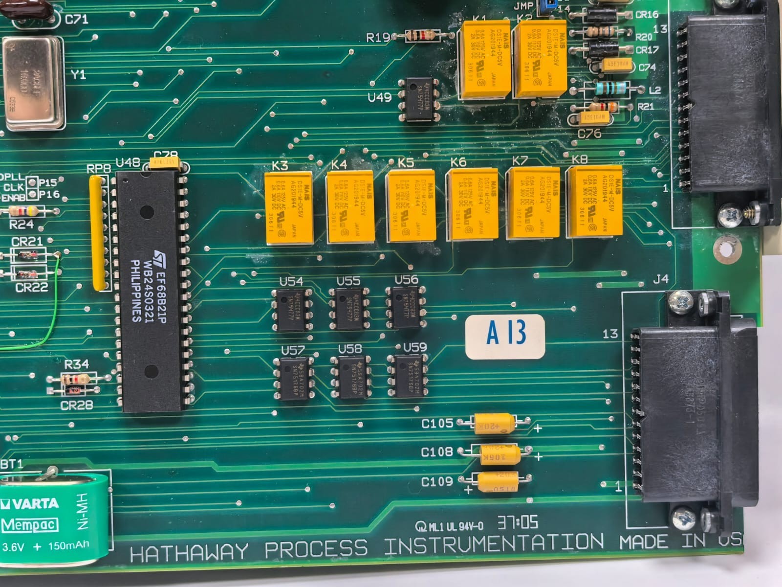 HATHAWAY PROCESS INSTRUMENTS 309172 ASSY REV.008 HATHAWAY PROCESS INSTRUMENTS SER 4100 MAIN CONTROLLER 309172 ASSY REV.008 3