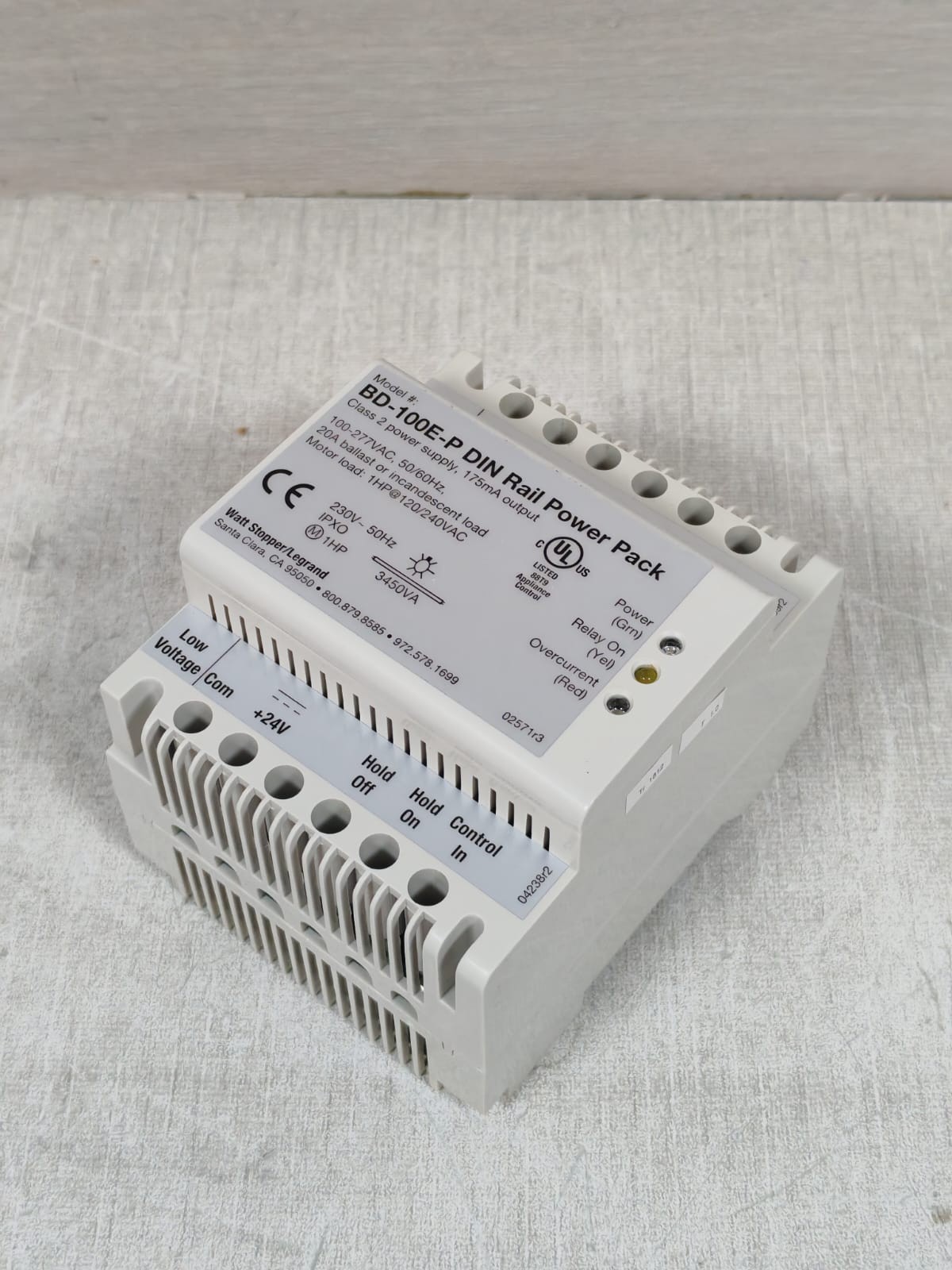 WATT STOPPER BD-100E-P WATT STOPPER BD-100E-P DIN RAIL POWER PACK 5