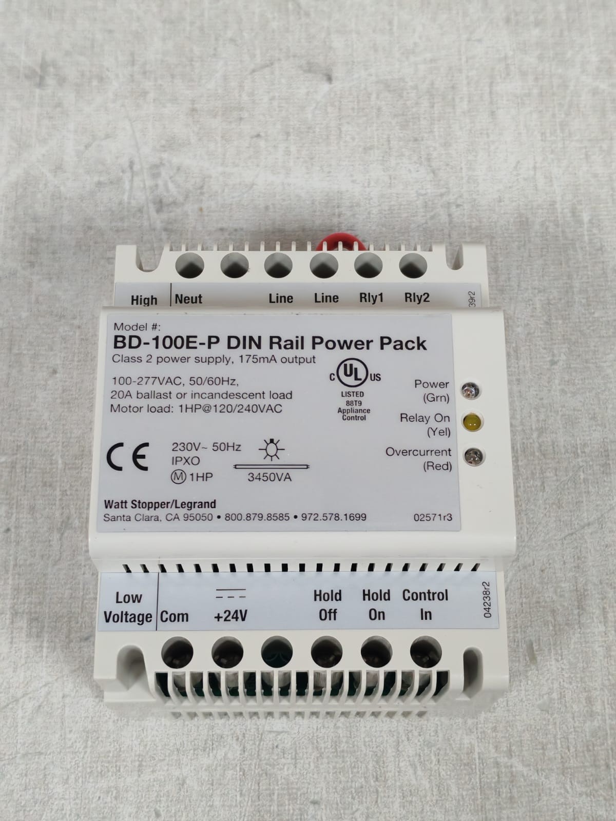 WATT STOPPER BD-100E-P WATT STOPPER BD-100E-P DIN RAIL POWER PACK 6