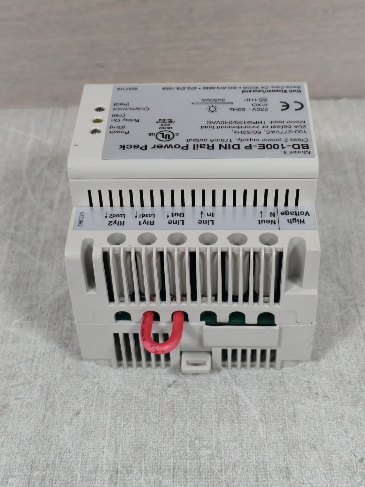 WATT STOPPER BD-100E-P WATT STOPPER BD-100E-P DIN RAIL POWER PACK 100-277VAC 5