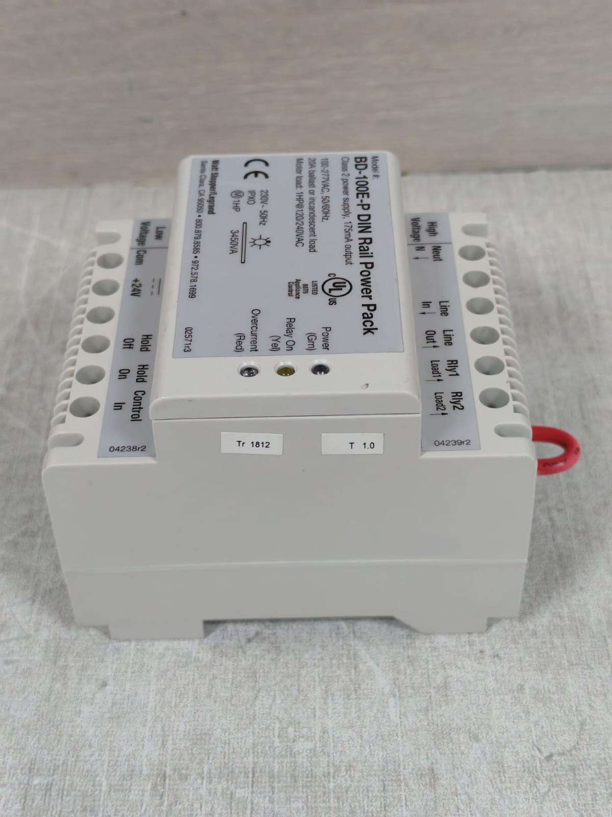WATT STOPPER BD-100E-P WATT STOPPER BD-100E-P DIN RAIL POWER PACK 100-277VAC 7