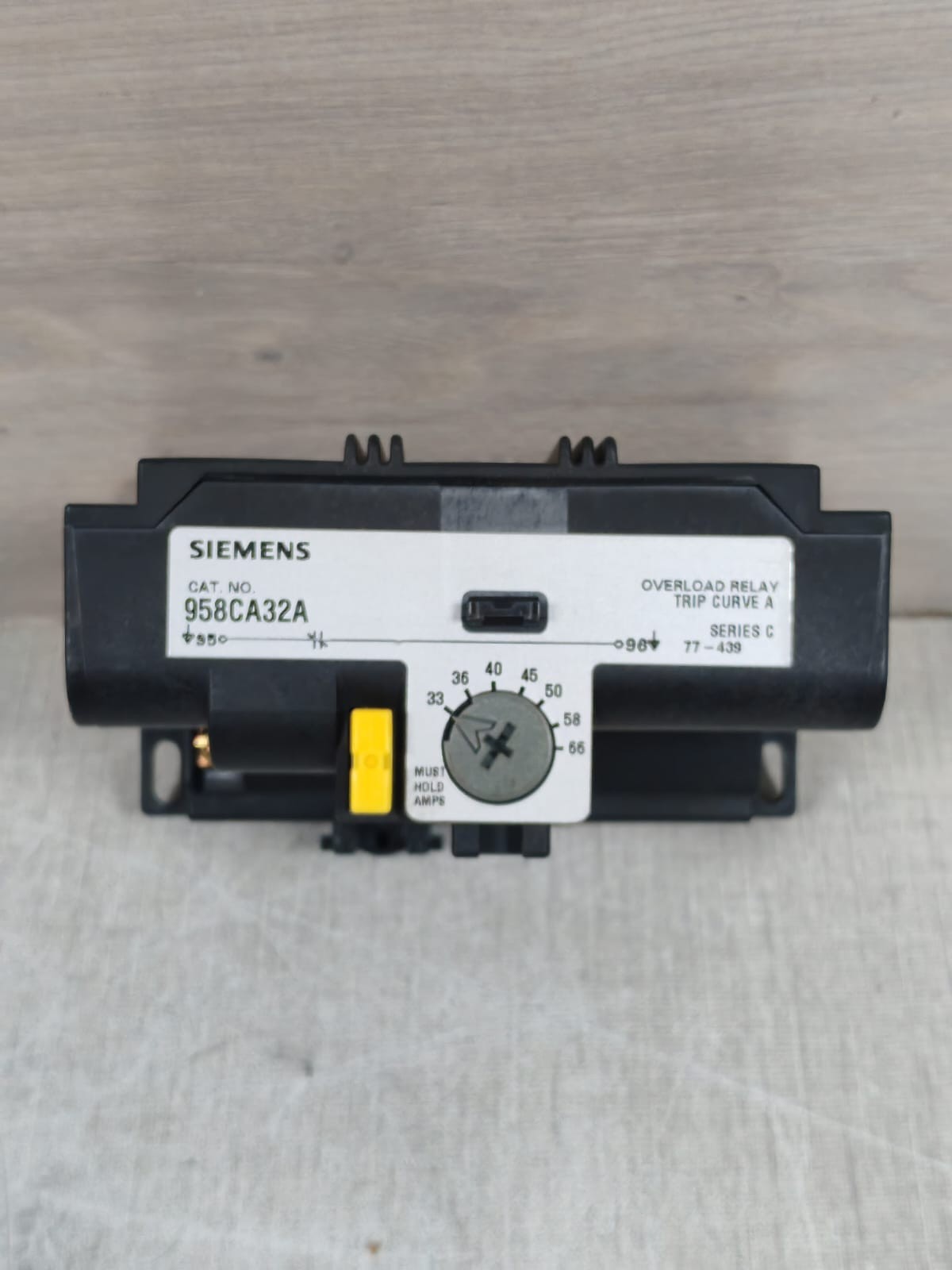Siemens 958CA32A SIEMENS 958CA32A SOLID STATE OVERLOAD RELAY TRIP CURVE A SERIES C 2