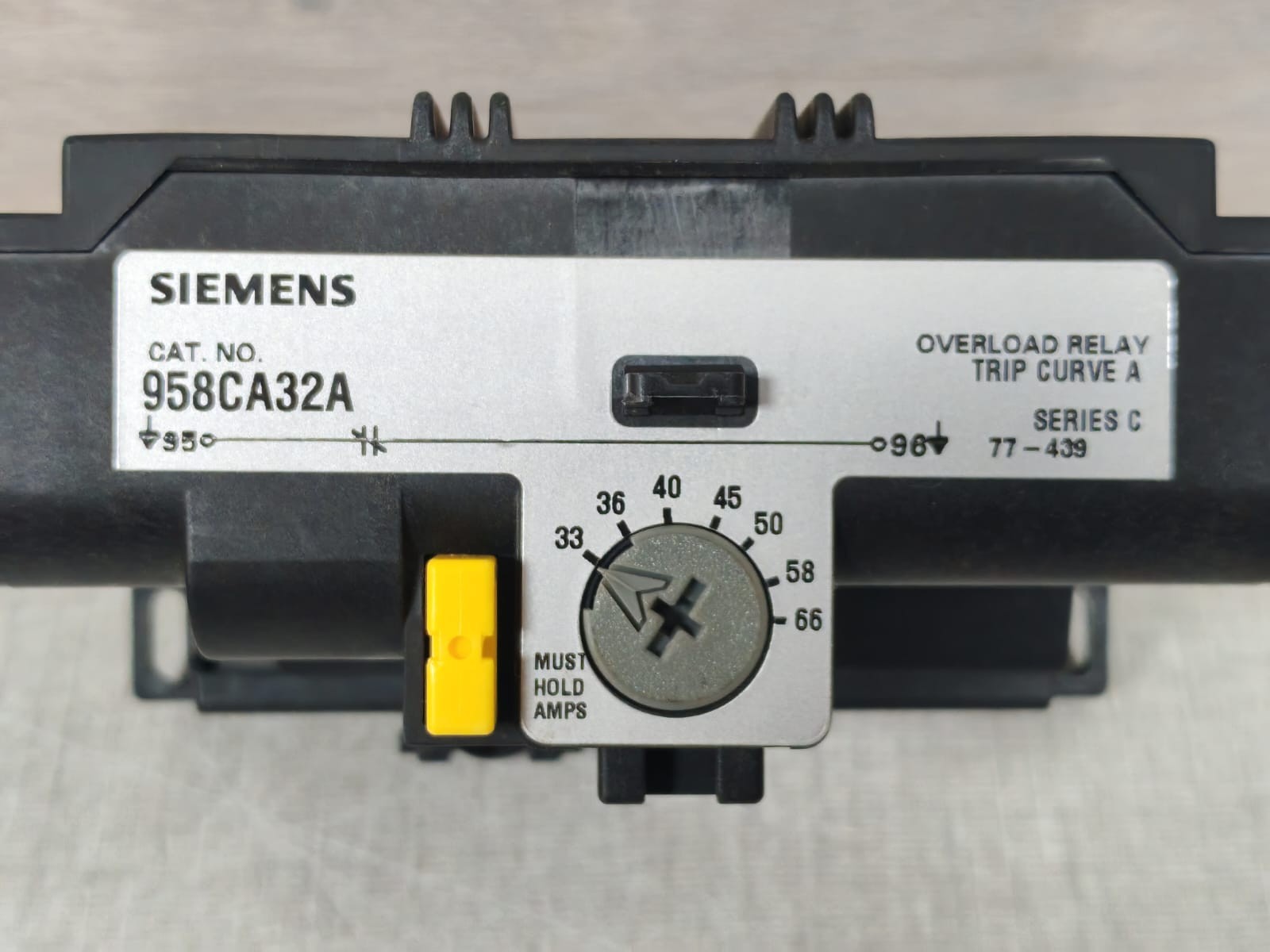Siemens 958CA32A SIEMENS 958CA32A SOLID STATE OVERLOAD RELAY TRIP CURVE A SERIES C 3