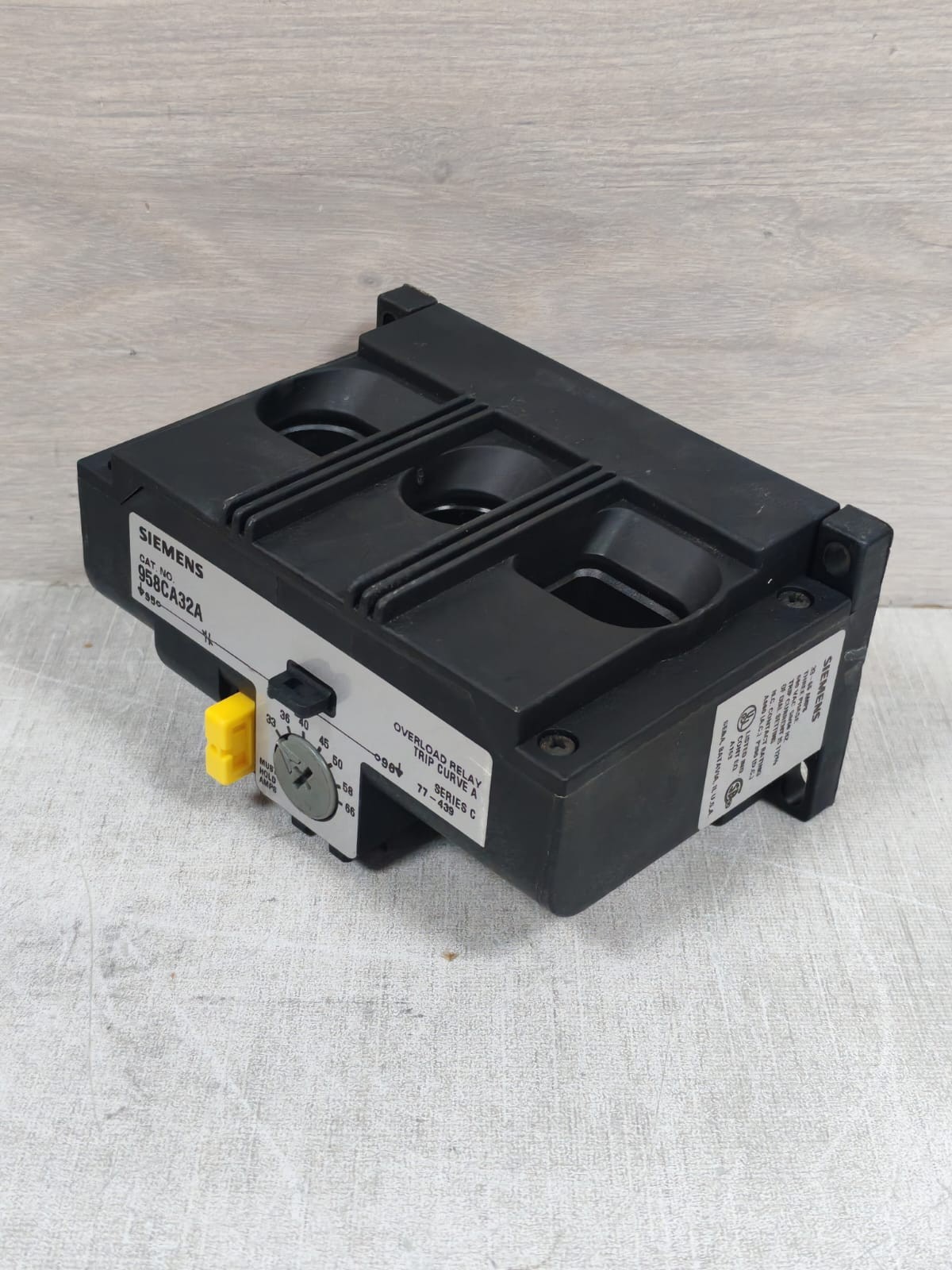 Siemens 958CA32A SIEMENS 958CA32A SOLID STATE OVERLOAD RELAY TRIP CURVE A SERIES C 6