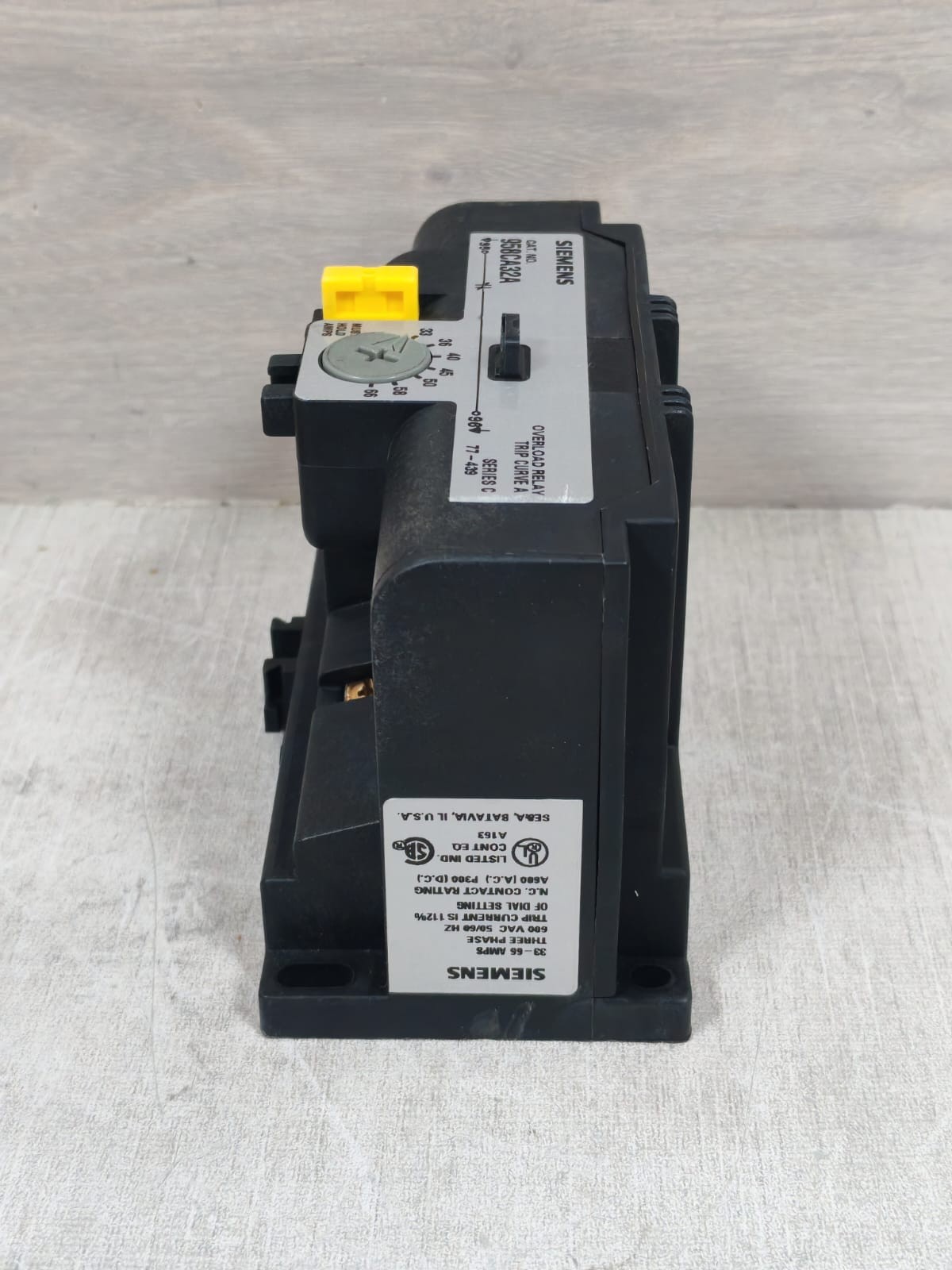 Siemens 958CA32A SIEMENS 958CA32A SOLID STATE OVERLOAD RELAY TRIP CURVE A SERIES C 9
