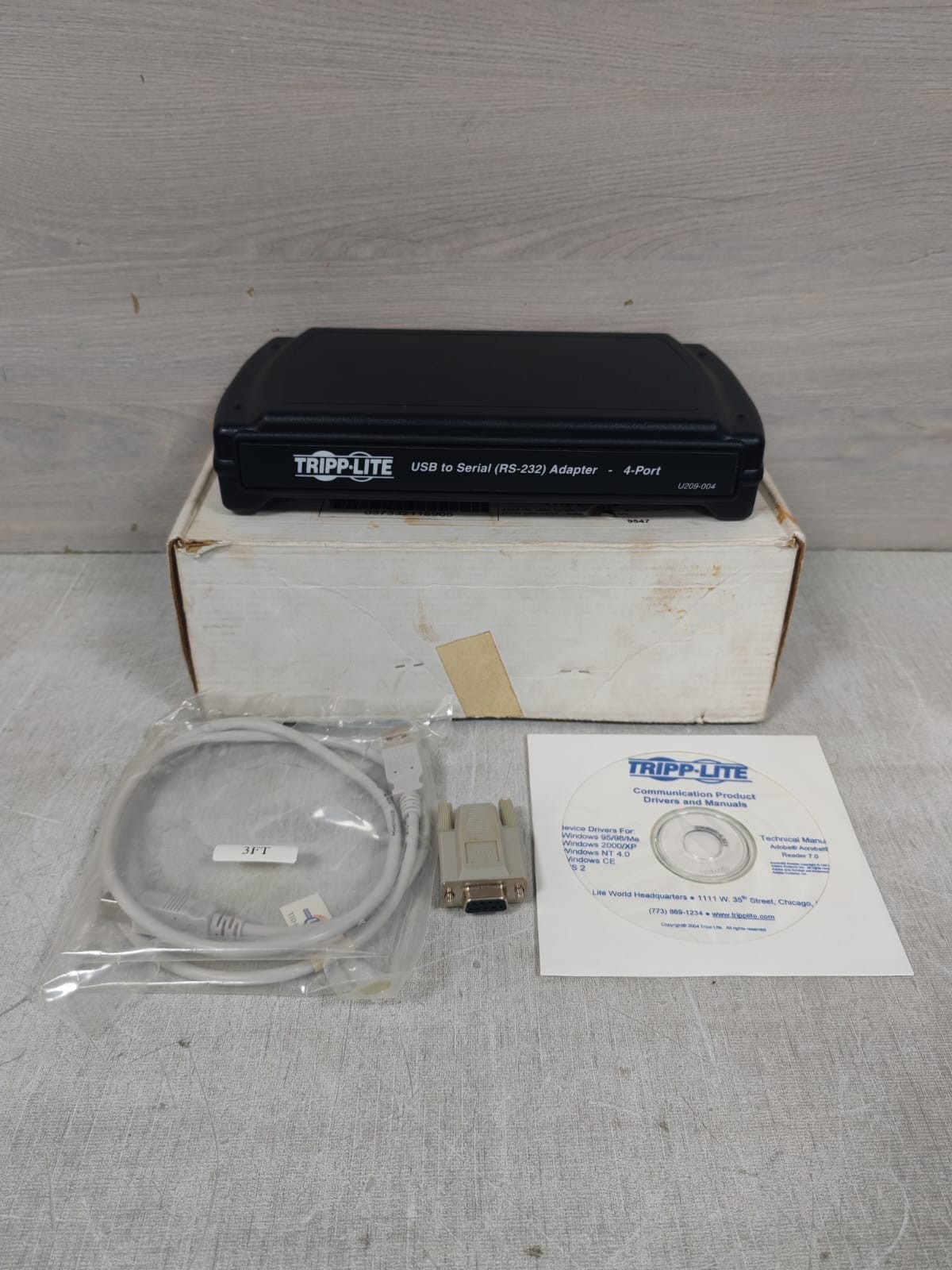 TRIPP-LITE U209-004 990-3500-02G USB TO SERIAL(RS-232) ADAPTER-4PORT