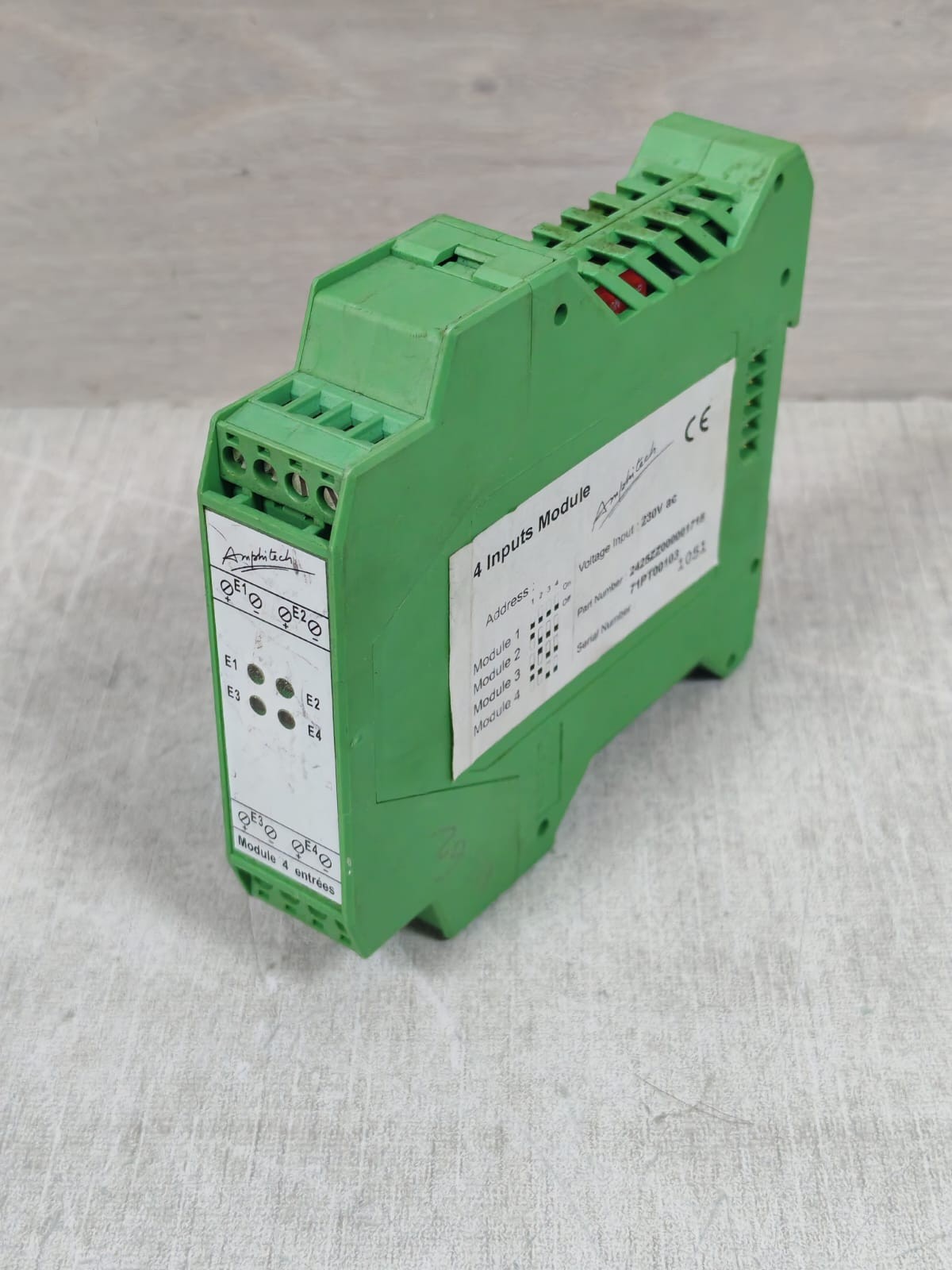 AMPHITECH 2425ZZ0000171571PT00103 AMPHITECH 2425ZZ0000171571PT00103 4 INPUTS MODULE 230VAC 3