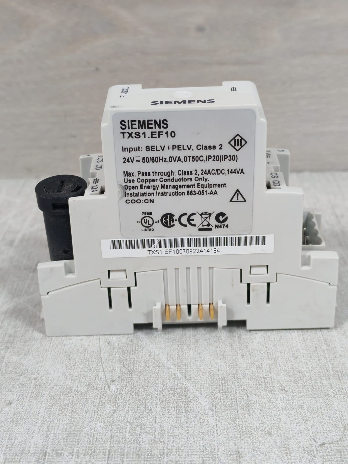 Siemens EF10 SIEMENS TXS1.EF10 BUS CONNECTION MODULE 24V 6