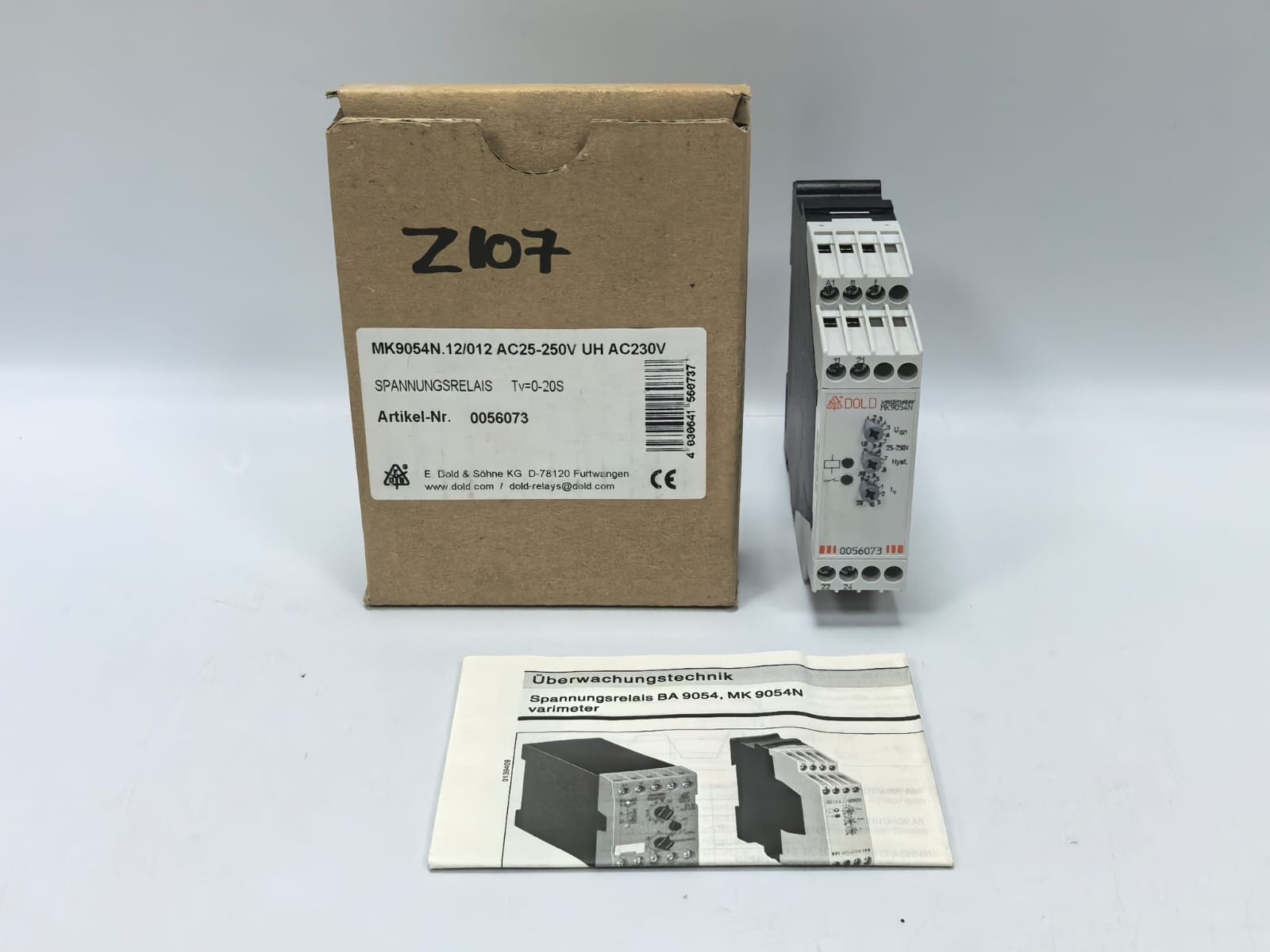 E.DOLD & SOHNE KG MK9054N.12/012 VOLTAGE RELAY 0056073