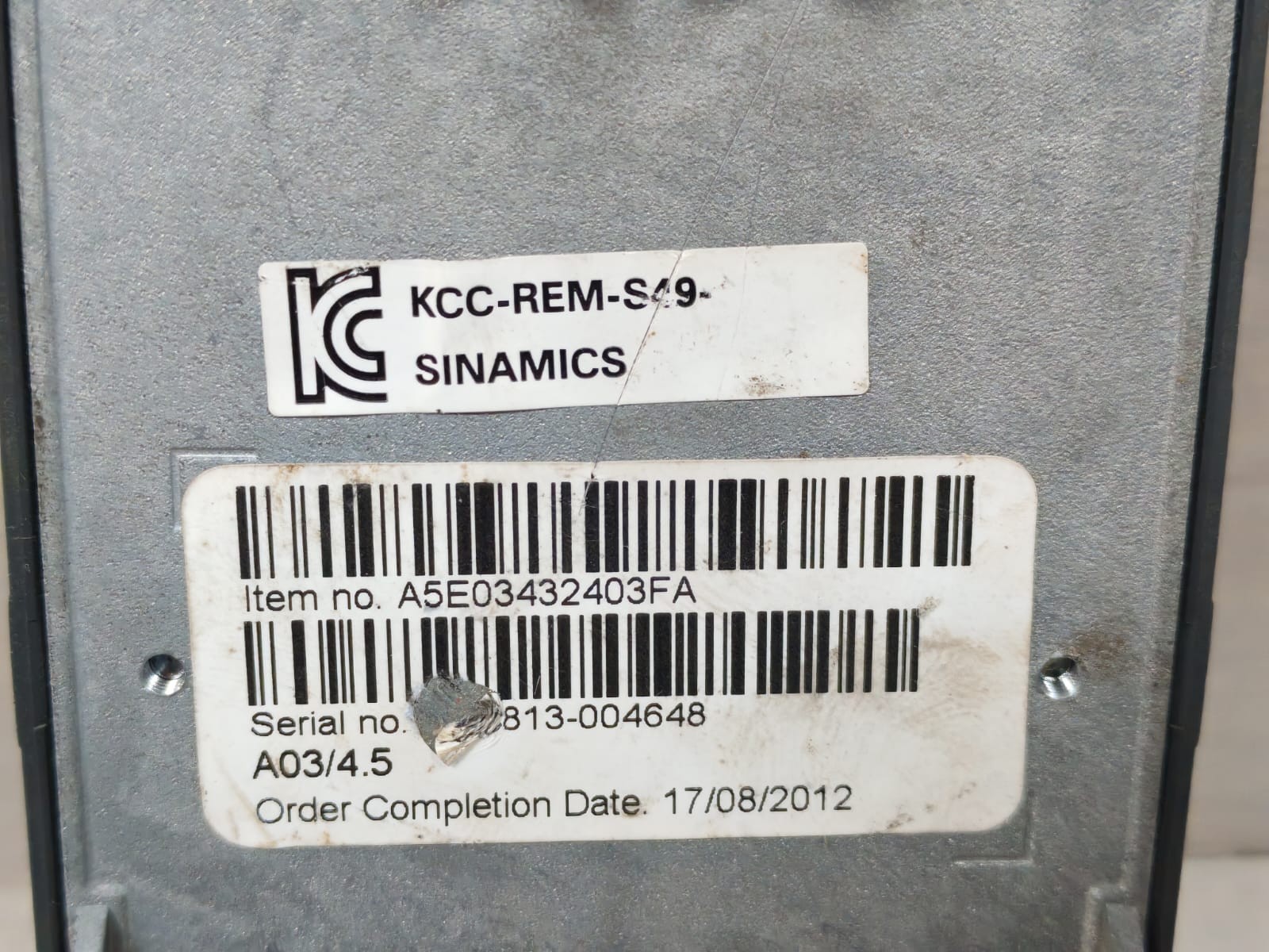 Siemens CU240E-2 SIEMENS 6SL3244-0BB12-1PA1 CU240E-2 DP VER.A03-4.5 SINAMICS CONTROL UNIT 9