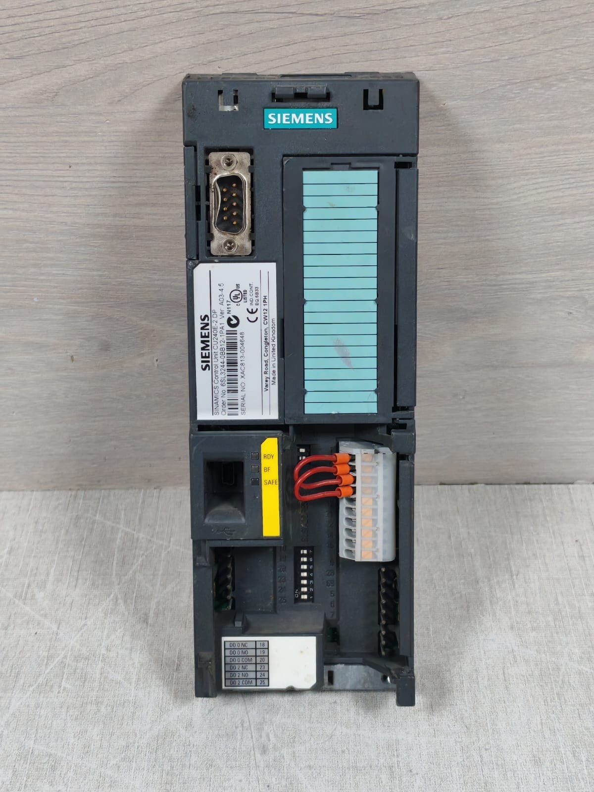 SIEMENS 6SL3244-0BB12-1PA1 CU240E-2 DP VER.A03-4.5 SINAMICS CONTROL UNIT