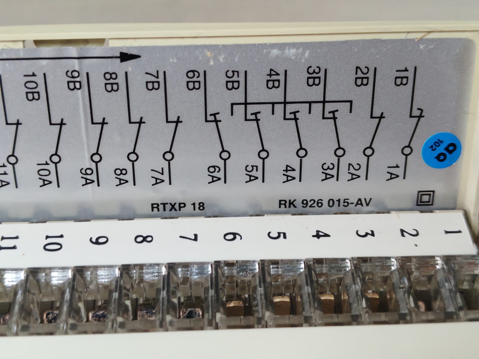 ABB RK-926-015 ABB RTXP 18/RK 926 015-AV ELECTRIC TEST SWITCH/MODULE 4