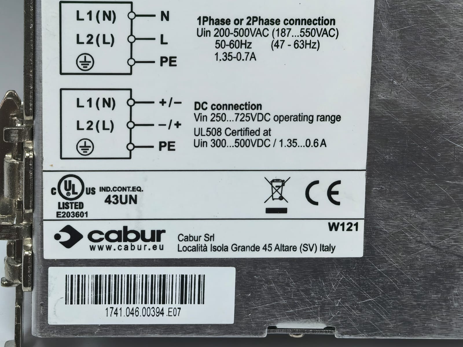 CABUR XCSW121C CABUR XCSW121C UNIVERSAL POWER SUPPLY 3
