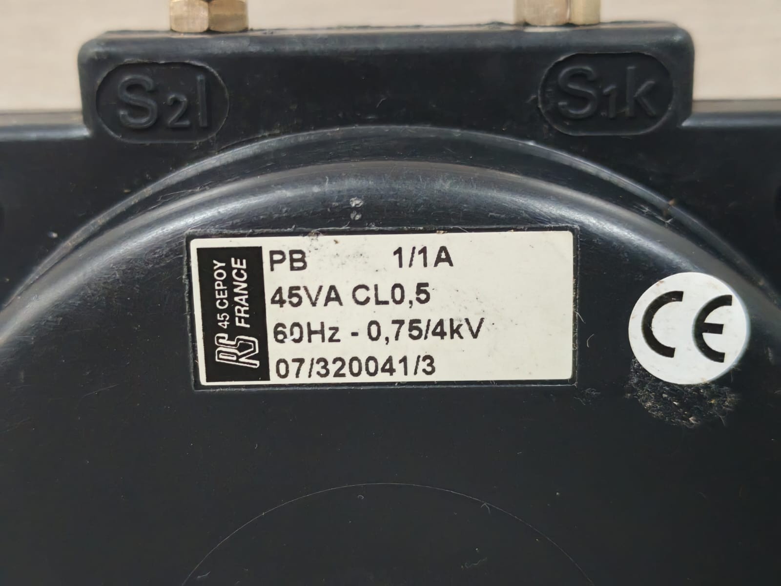 RS45 CEPOY PB 1/1A RS45 CEPOY PB 1/1A 45VA CL0.5 CURRENT TRANSFORMER 3