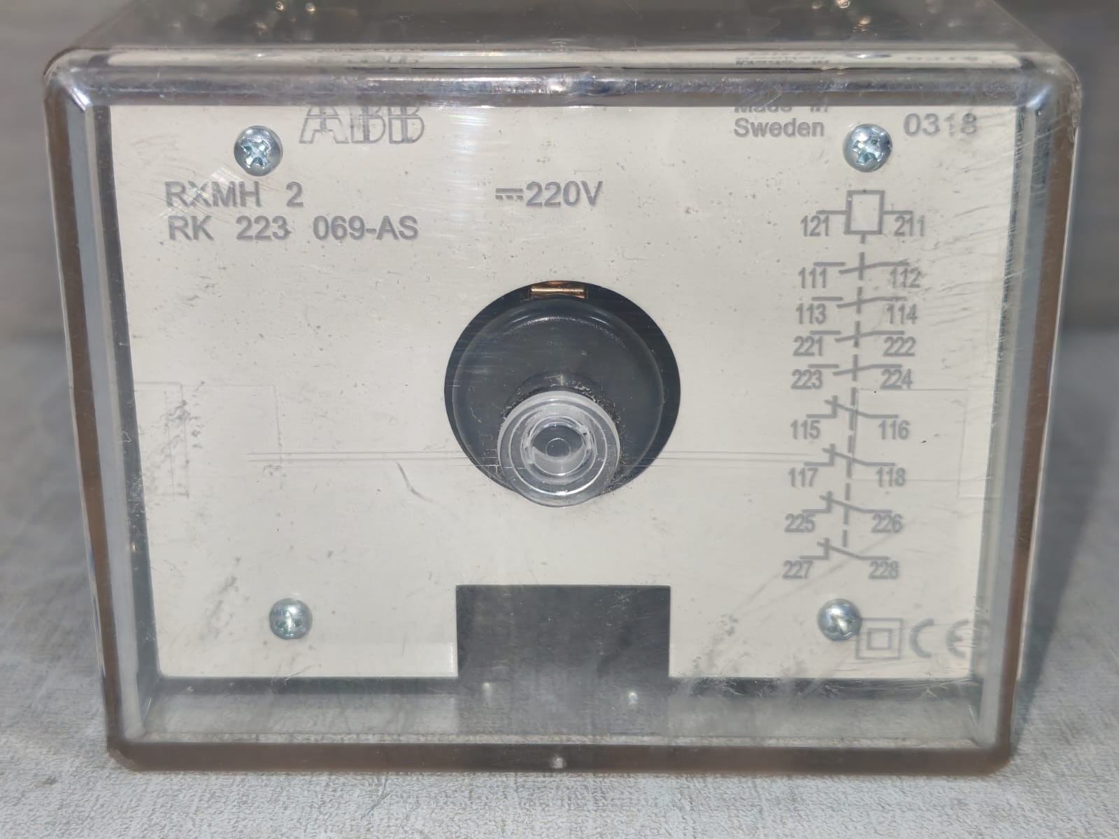 ABB RK223 ABB RXMH 2 RK223 069-AS AUXILIARY RELAY 220V 2