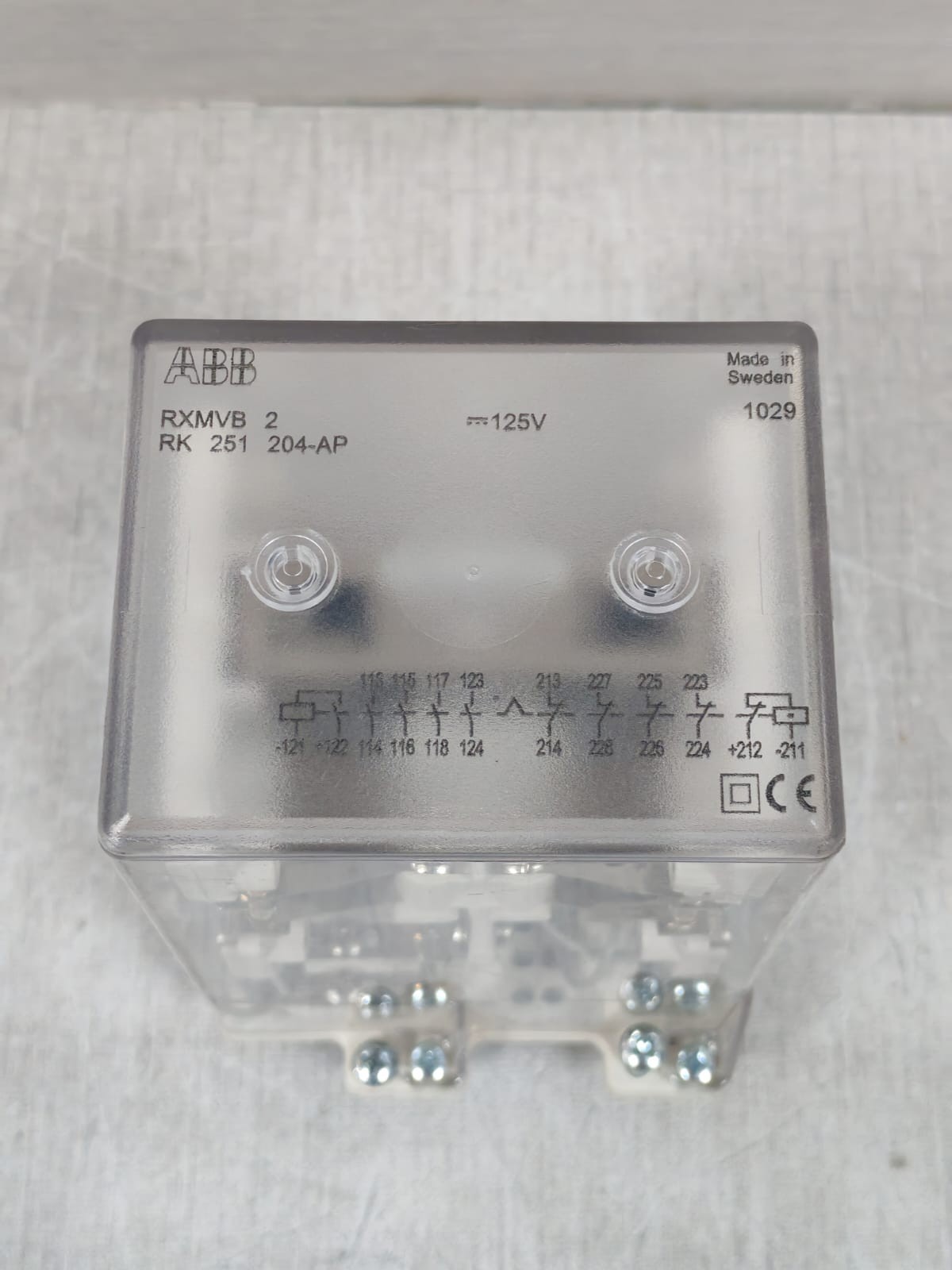 ABB RK-251-204 ABB RXMVB 2 RK 251 204-AP BISTABLE RELAY 125V 6