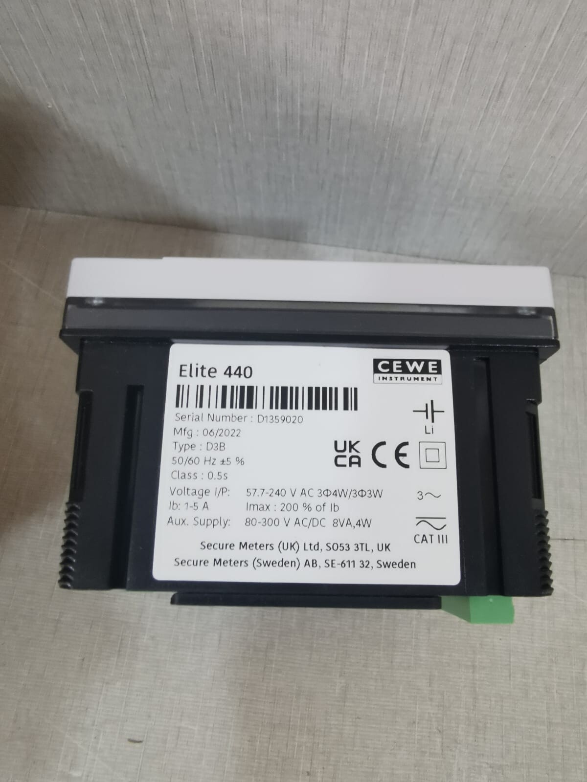 CEWE ELITE-440 CEWE Elite 440-448 Multi-Function Electric Meter Type D3B 4