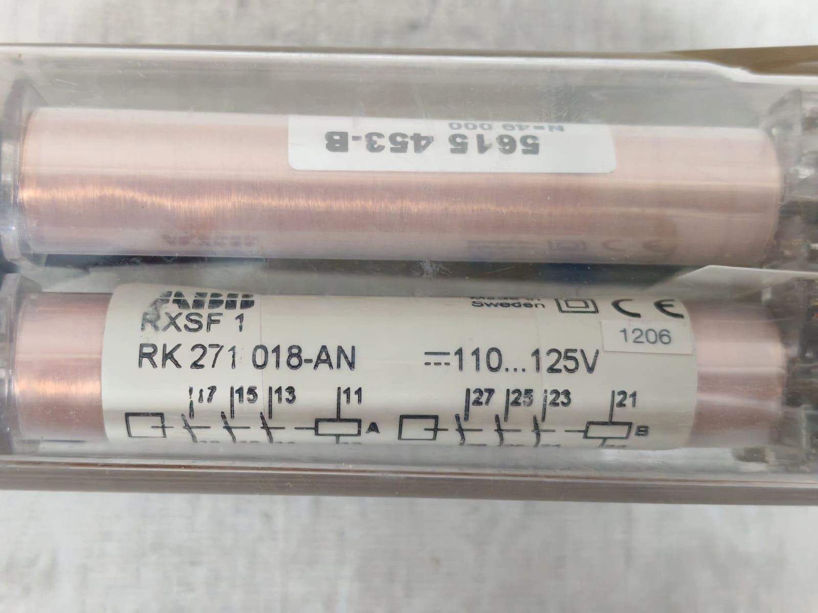 ABB RELAY-110 ABB RXSF 1 RK271 018-AN CONTROL RELAY 110-125V 4