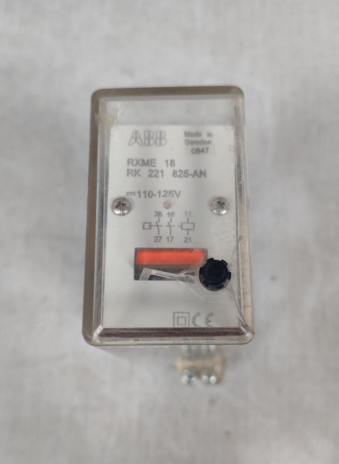 ABB RK-221-852 ABB RXME 18 RK 221 852-AN AUXILIARY RELAY 110-125V 3