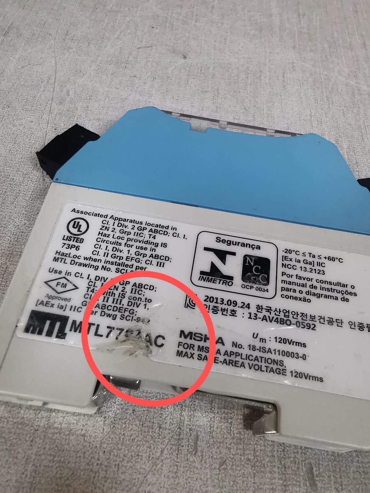 MTL MTL7761AC MTL INSTRUMENT MTL7761AC SHUNT-DIODE SAFETY BARRIER 9