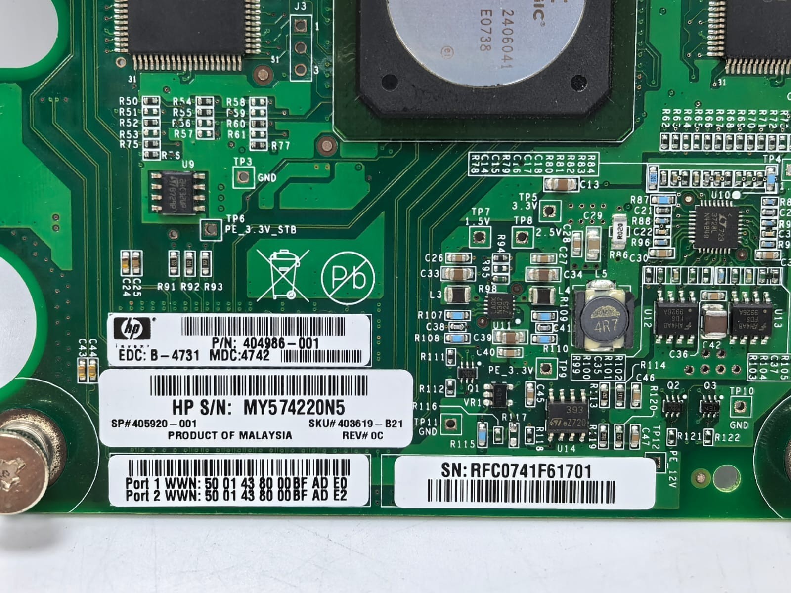 HP HP-404986 HP 404986-001 QLOGIC CU0410401-01 F 4-GB DUAL-PORT FIBRE CHANNEL CO-405920-001 4