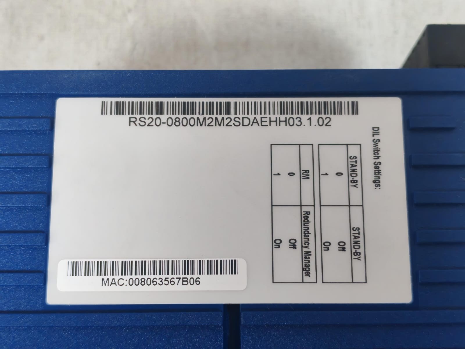 Hirschmann RS20-0800M2MSDAEHH03.1.02 HIRSCHMANN RS20 / RS20-0800M2MSDAEHH03.1.02 RAIL SWITCH 8