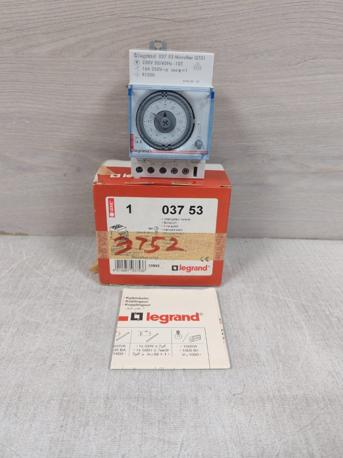 LEGRAND 03753 MICROREX QT31 TIME SWITCH 230V