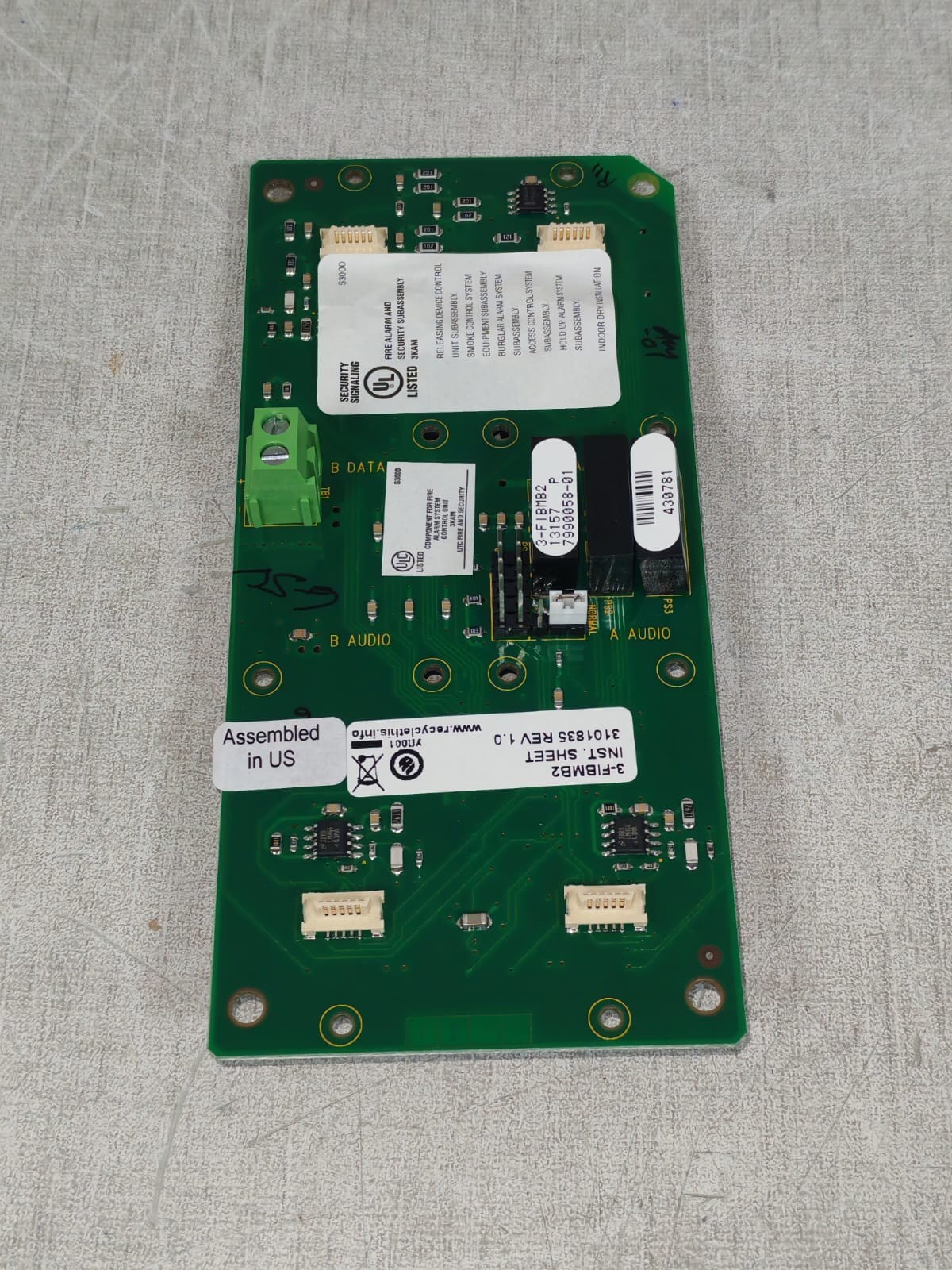 EDWARDS EST 3-FIBMB2 EDWARDS EST 3-FIBMB2 2990058 REV.01 W/ 140418 REV.A FIBER OPTIC COMM. INTERFACE 9