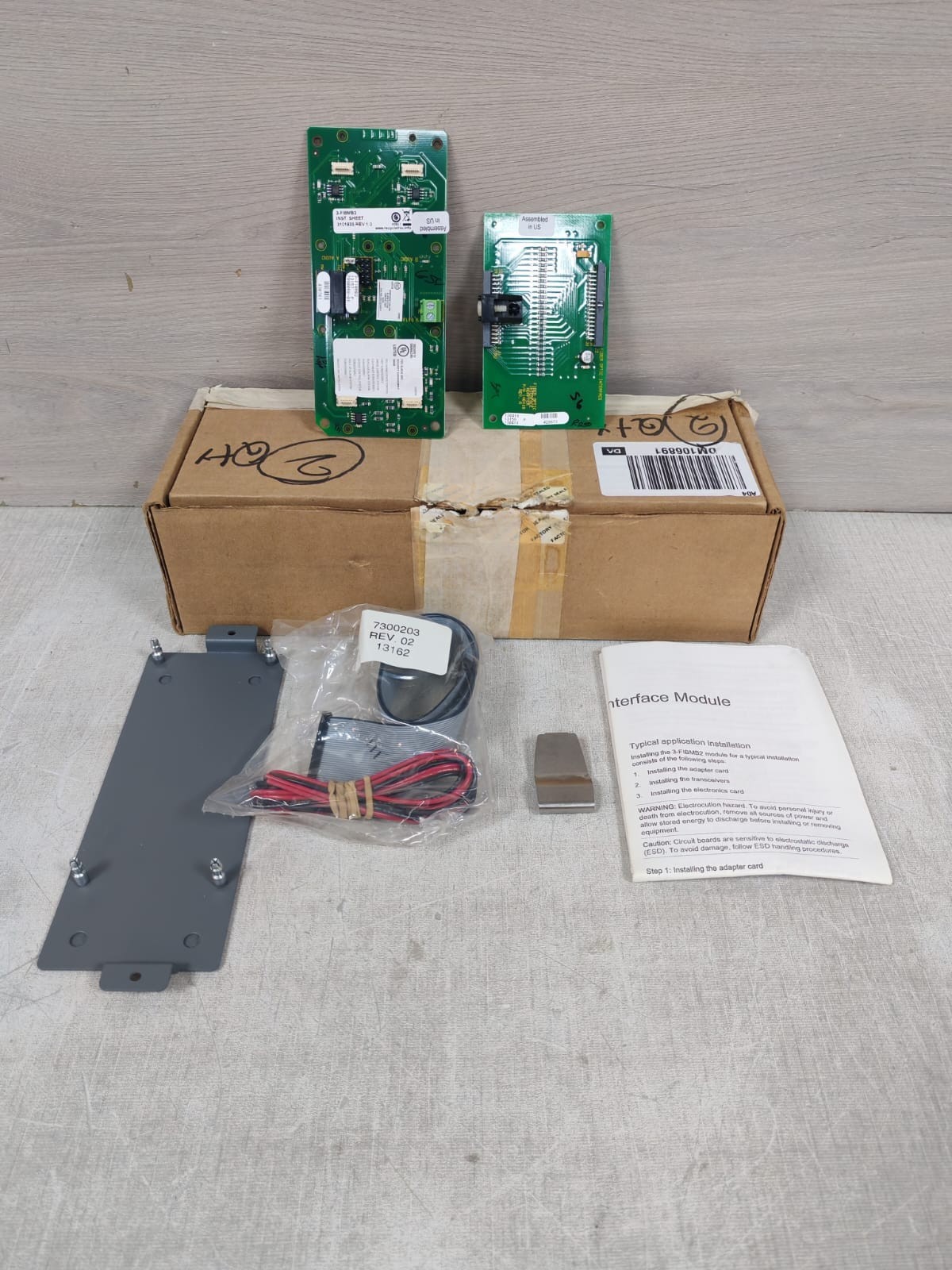 EDWARDS EST 3-FIBMB2 2990058 REV.01 W/ 140418 REV.A FIBER OPTIC COMM. INTERFACE