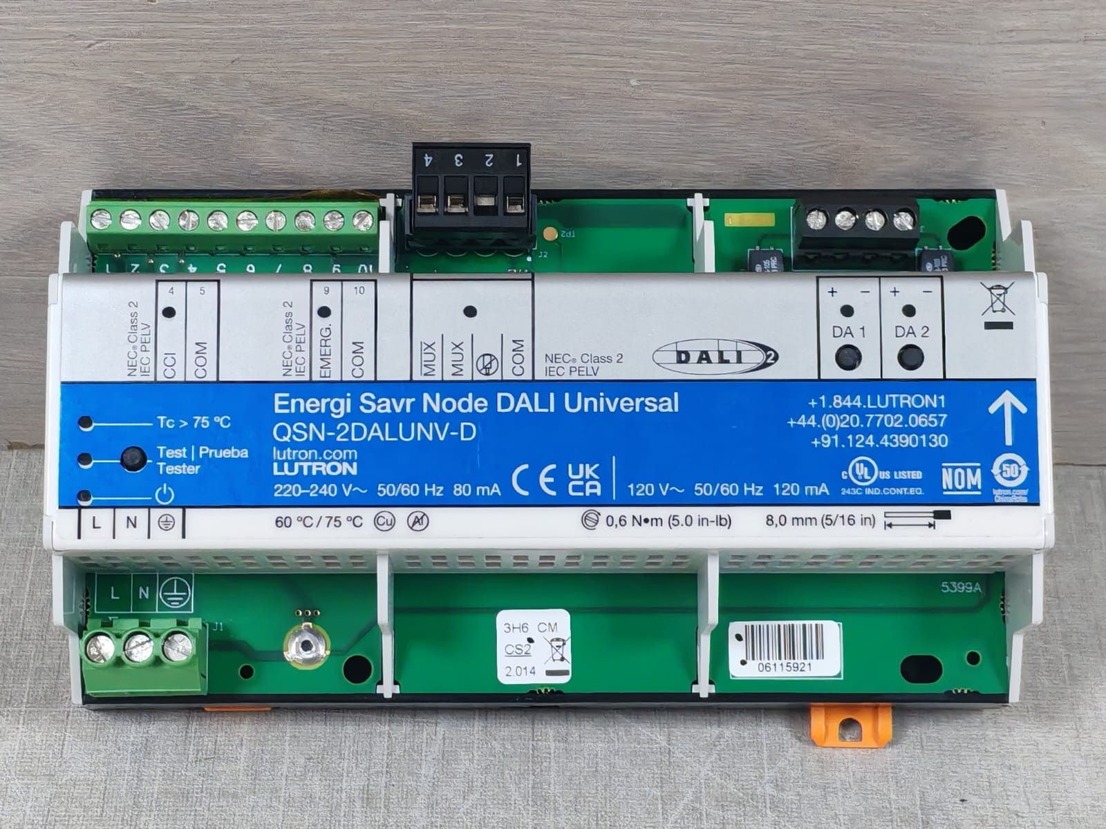 LUTRON QSN-2DALUNV-D ENERGI SAVR NODE DALI UNIVERSAL CONTROLLER