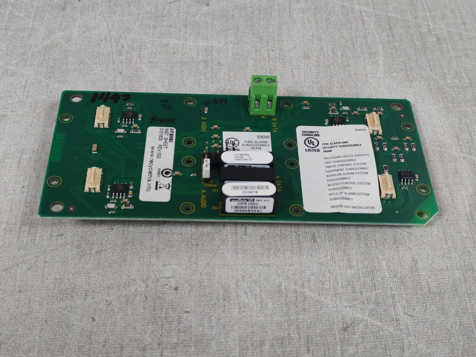 EDWARDS EST 3-FIBMB2 EDWARDS EST 3-FIBMB2 2990058 REV.01 W/ 140418 REV.A FIBER OPTIC COMM. INTERFACE 9