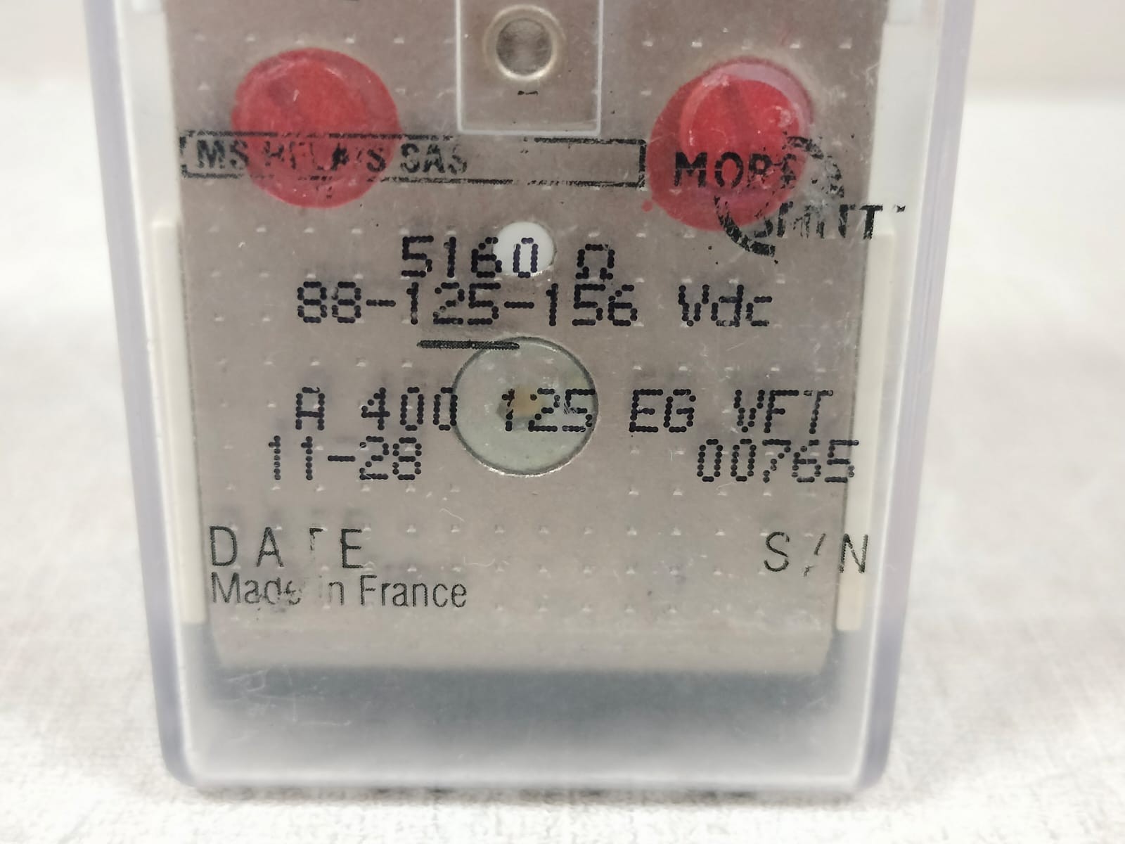 Mors Smitt RELAY-125 MORS SMITT A 400 125 EG VFT HEAVY-DUTY COMPACT RELAY 125-156VDC 2
