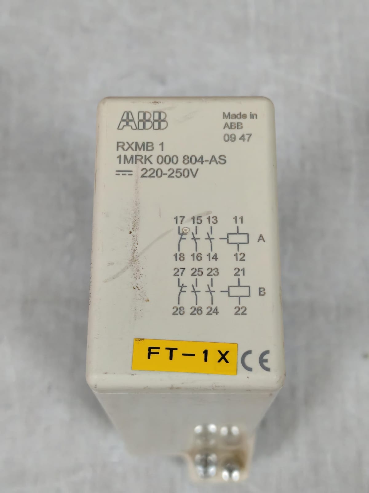 ABB RXMB 1 1MRK 000 804-AS ABB RXMB 1 1MRK 000 804-AS RELAY 220-250V 3