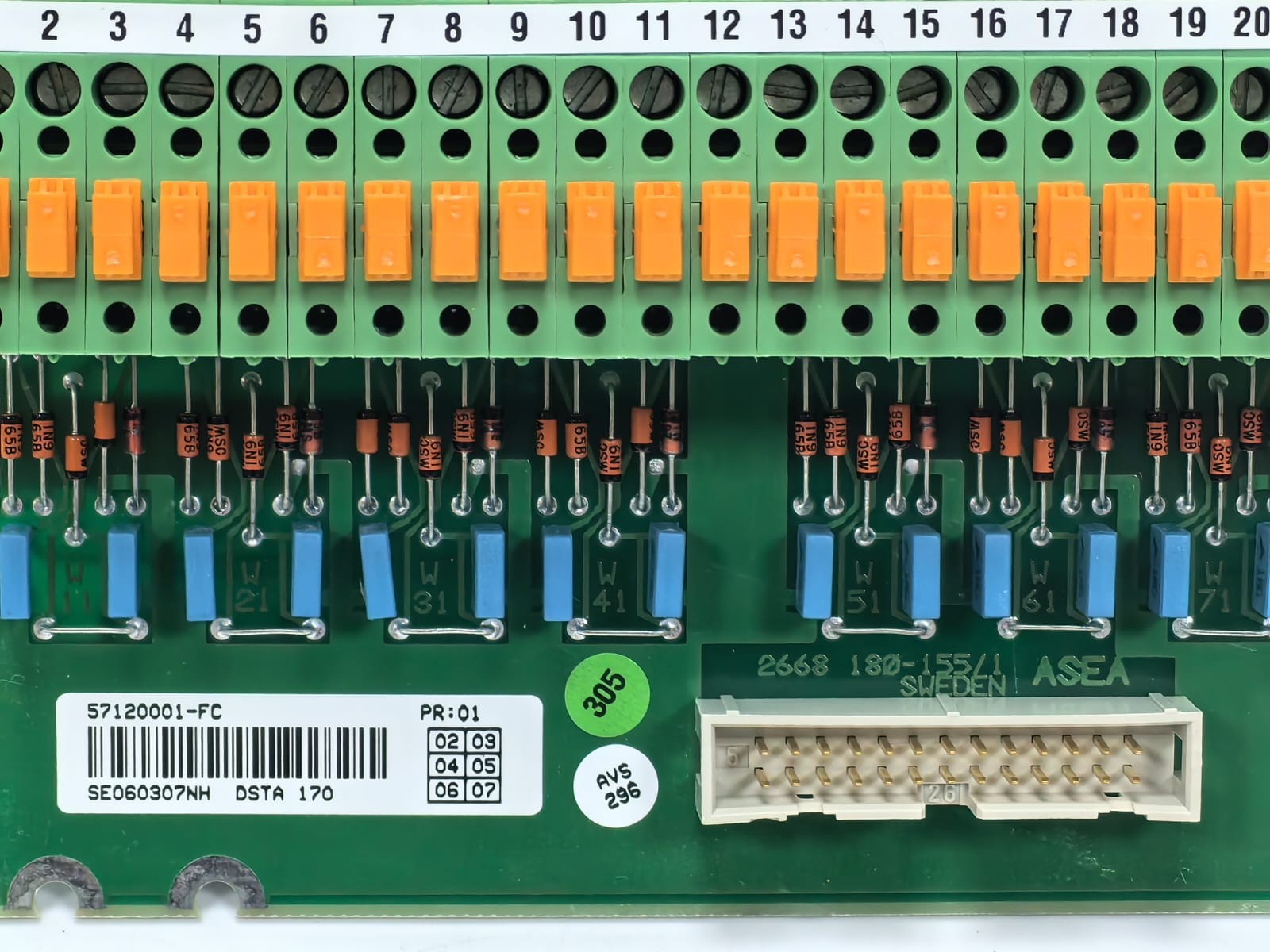 ABB DSTA-170 ASEA/ABB 57120001-FC CONNECTION UNIT DSTA 170 3