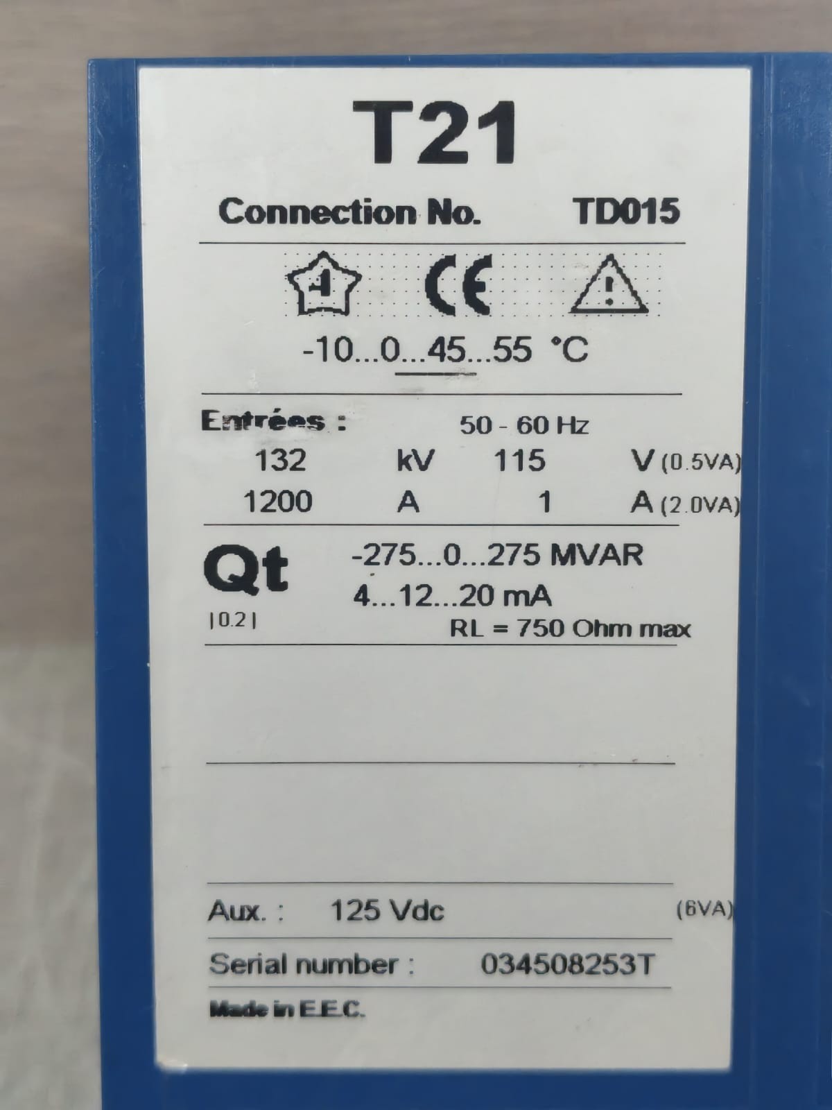 Triad TD015 ENERDIS TRIAD TD015 T21 TRANSDUCER 125VDC 5