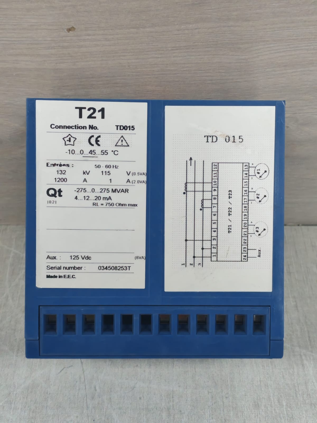 Triad TD015 ENERDIS TRIAD TD015 T21 TRANSDUCER 125VDC 8