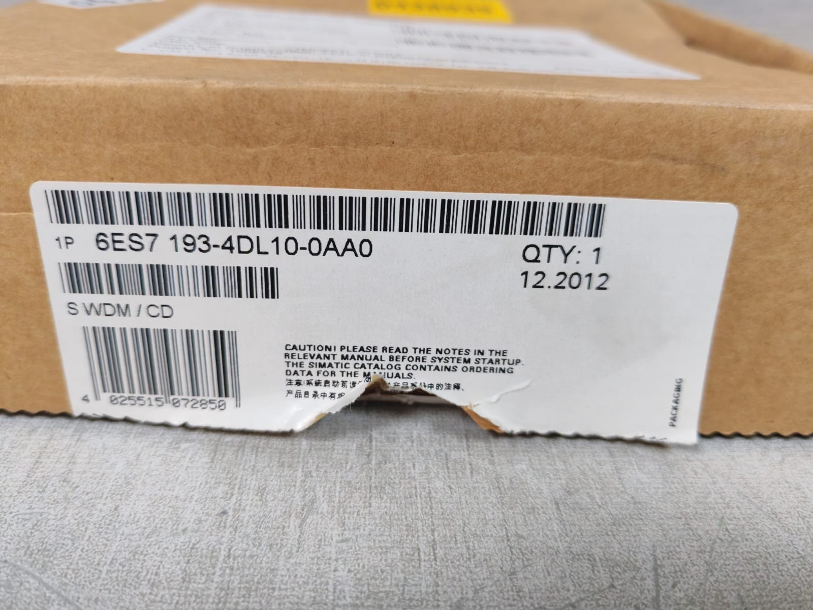 Siemens 6ES7 193-4DL10-0AA0 SIEMENS ET 200S COMPACT 6ES7 193-4DL10-0AA0 TM-C120S E-STAND 01 TERMINAL MODULE 10