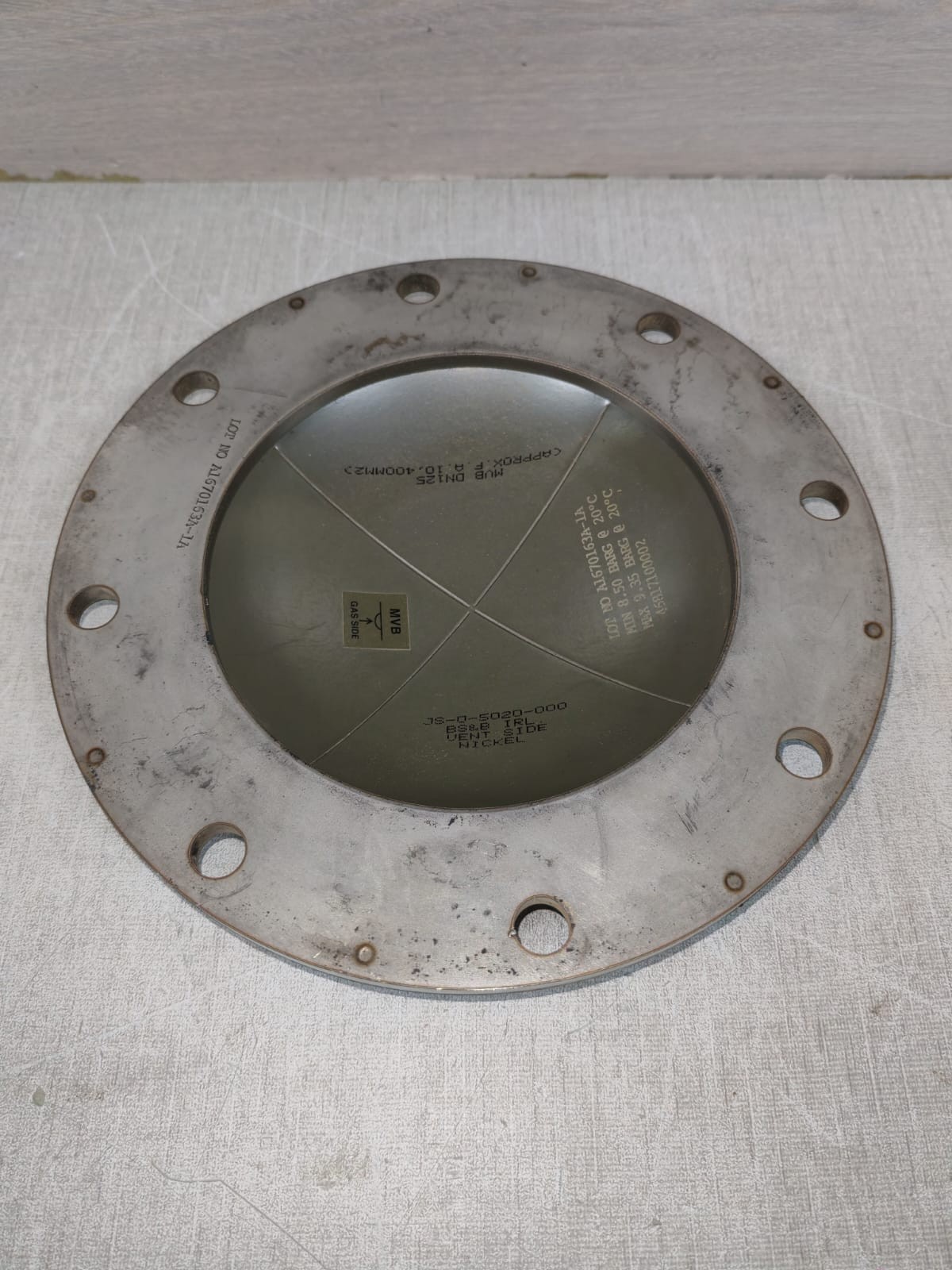 BS & B SAFETY SYSTEM A1670163A-1A BS & B SAFETY SYSTEM A1670163A-1A RUPTURE DISK DEVICES 10