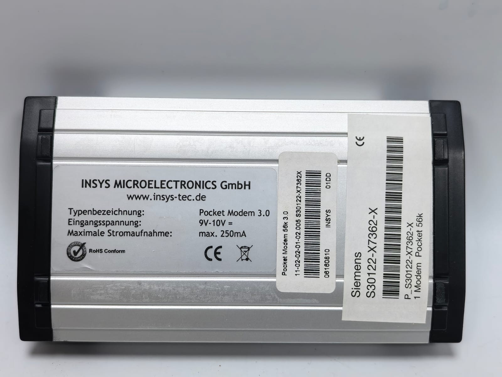 Siemens S30122-X7362-X SIEMENS / INSYS MICROELECTRONICS POCKET MODEM 56K 3.0 S30122-X7362-X 4