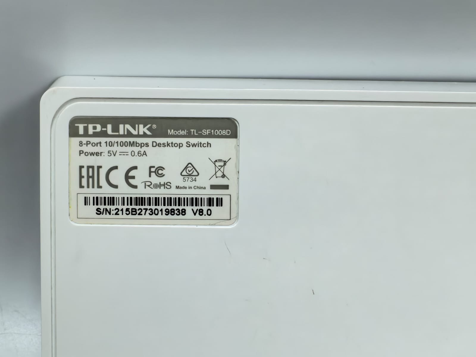 TP-LINK PORT-10 TP-LINK TL-SF1008D 8-PORT 10/100 MBPS DESKTOP SWITCH 7