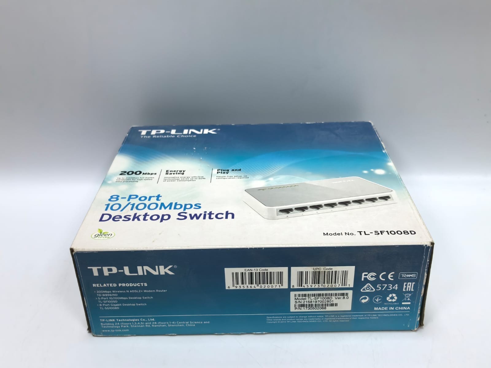 TP-LINK PORT-10 TP-LINK TL-SF1008D 8-PORT 10/100 MBPS DESKTOP SWITCH 9