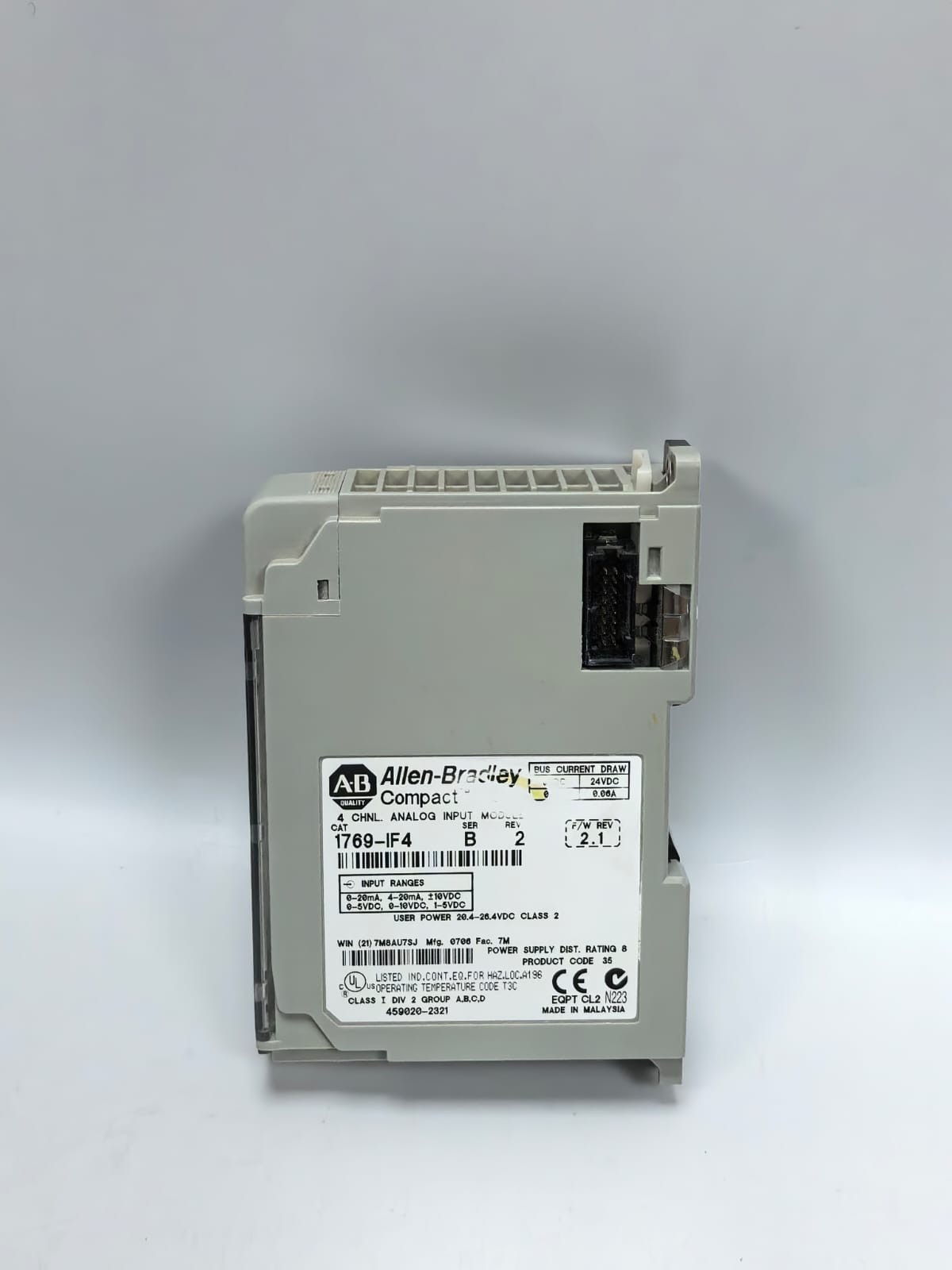 Rockwell Automation 1769-IF4 ALLEN-BRADLEY 1769-IF4 4 CHANL.ANALOG CURRENT/VOLTAGE INPUT SER.B REV.2 5
