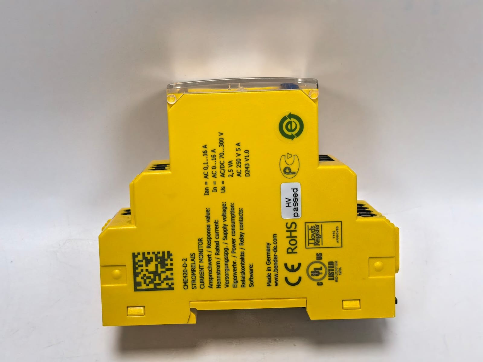 Bender CME420-D-2 BENDER CME420-D-2 CURRENT RELAYS MONITOR 5