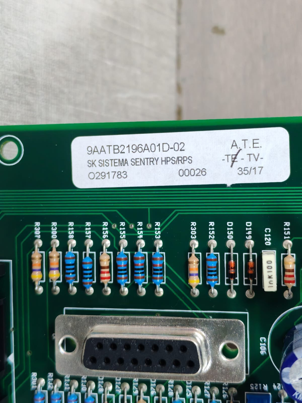 RPS HPS/RPS 9AATB2196A01D-02 SK SISTEMA SENTRY HPS/RPS SYSTEM CARD 4