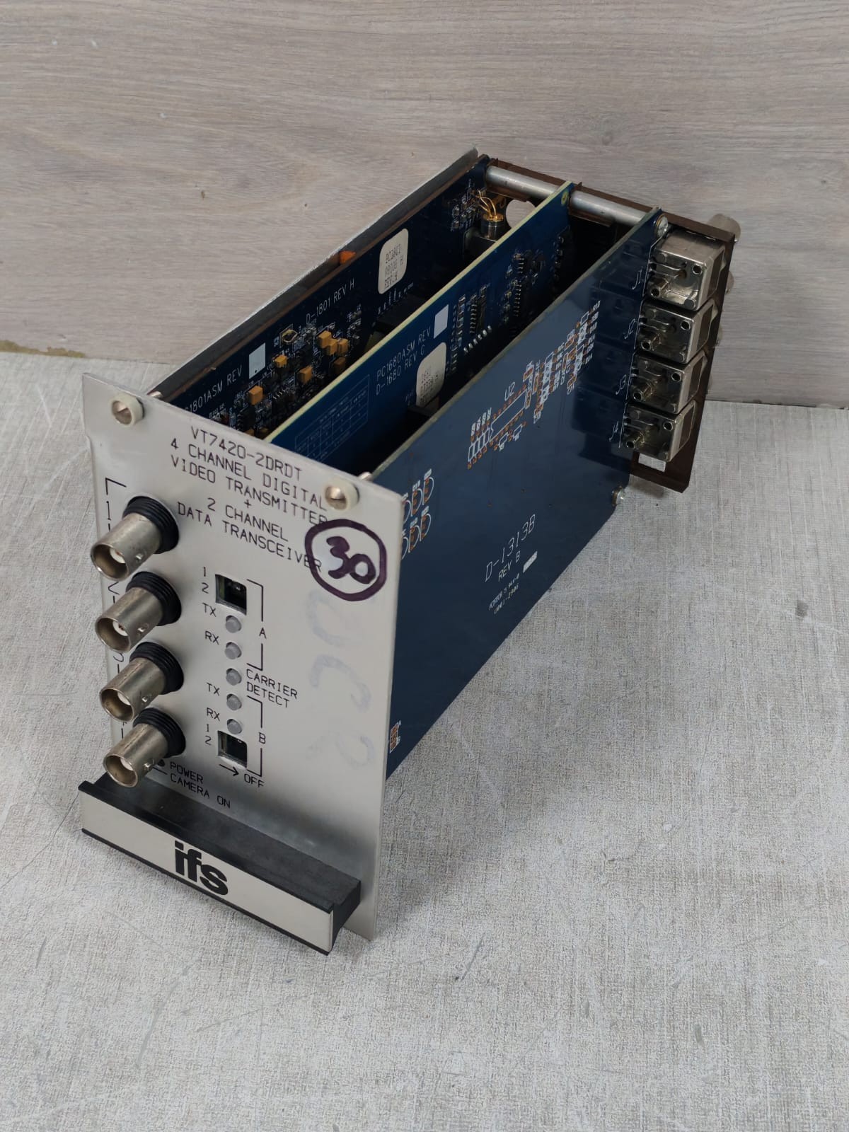 GE VT7420-2DRDT GE IFS VT7420-2DRDT 4 CH DIGITAL VIDEO TRANSMITTER + 2 CH DATA TRANSCIEVER 4