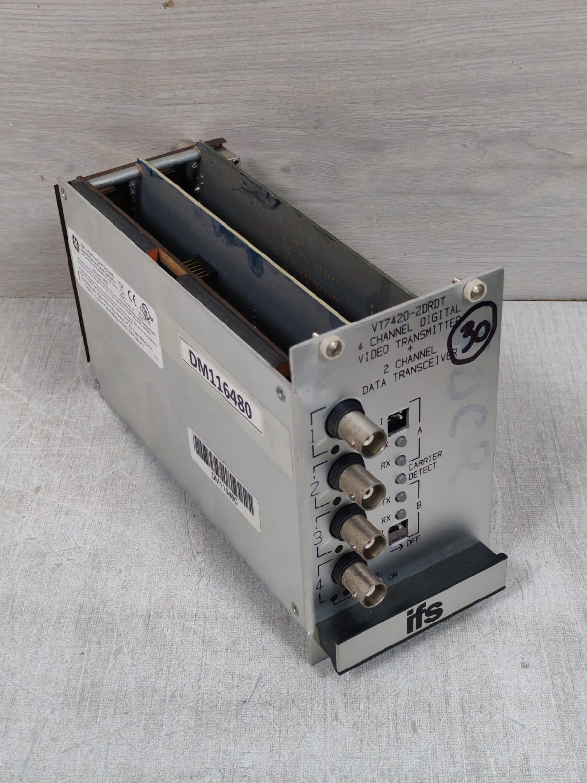 GE VT7420-2DRDT GE IFS VT7420-2DRDT 4 CH DIGITAL VIDEO TRANSMITTER + 2 CH DATA TRANSCIEVER 5