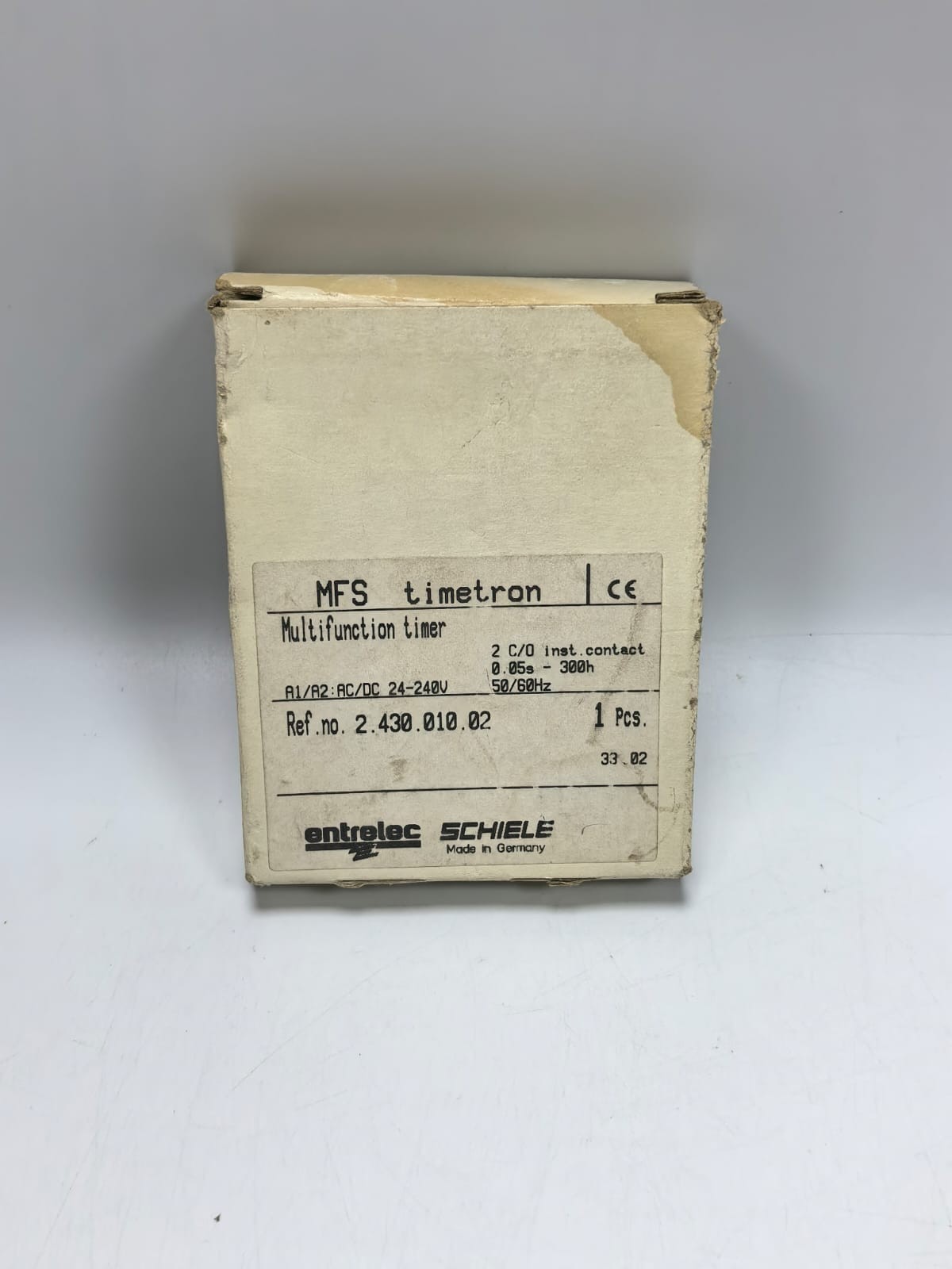 ENTRELEC SCHIELE TIMER-24 ENTRELEC SCHIELE MFS TIMETRON MULTIFUNCTION TIMER 24-240V 50-60Hz 9