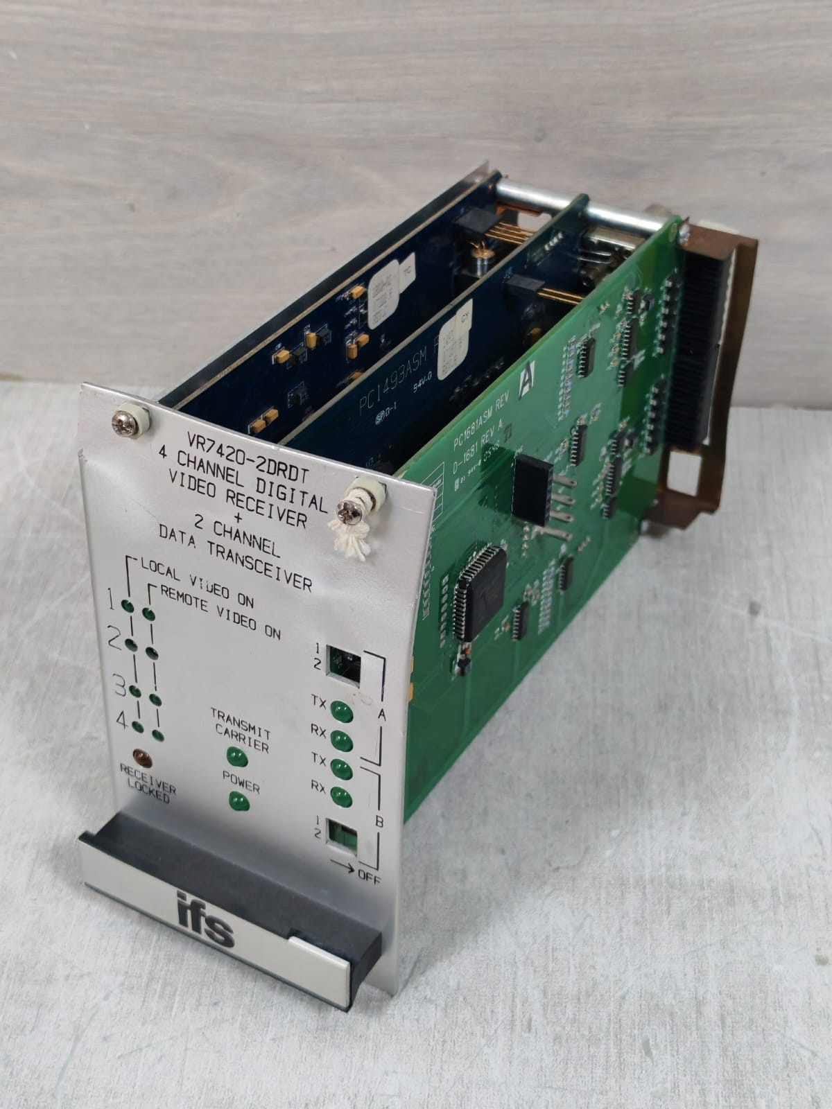GE VR7420-2DRDT GE IFS VR7420-2DRDT 4 CH DIGITAL VIDEO RECIEVER + 2 CH DATA TRANSCEIVER 4